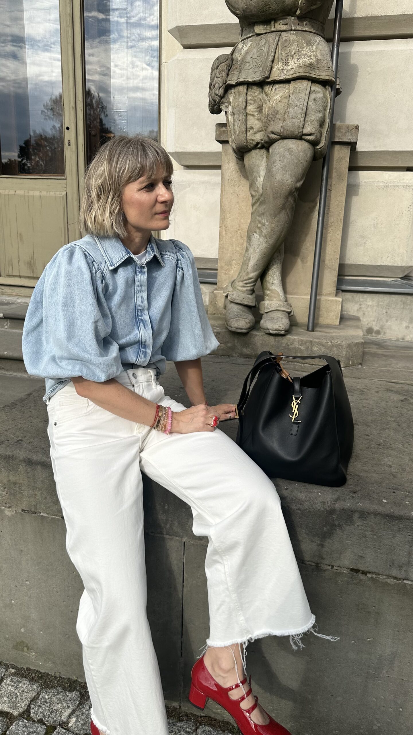 Saint Laurent LE 5 À 7 supple LARGE czarna torebka - obrazek 8