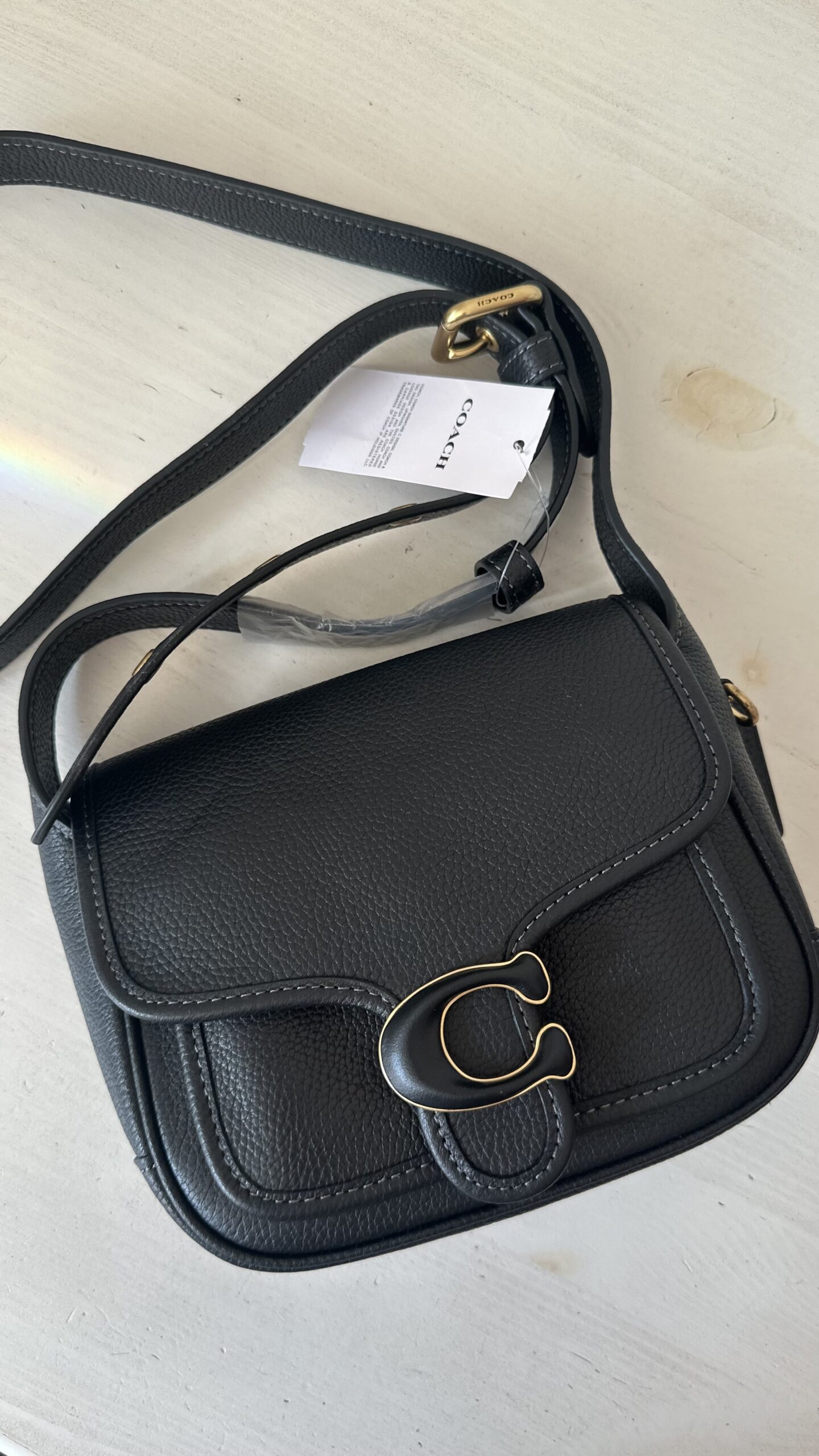 Coach czarna klasyczna torebka - obrazek 3