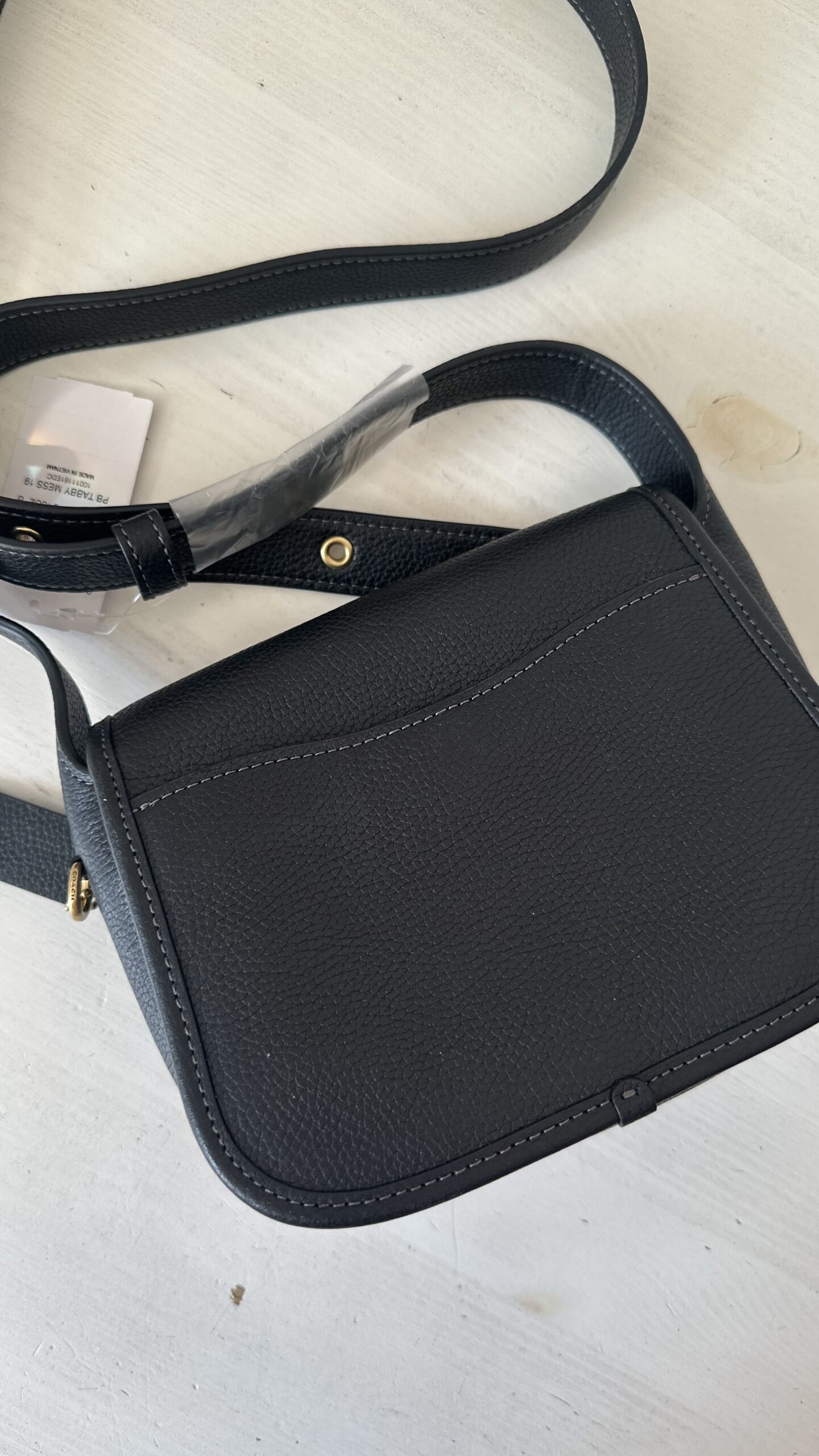 Coach czarna klasyczna torebka - obrazek 4