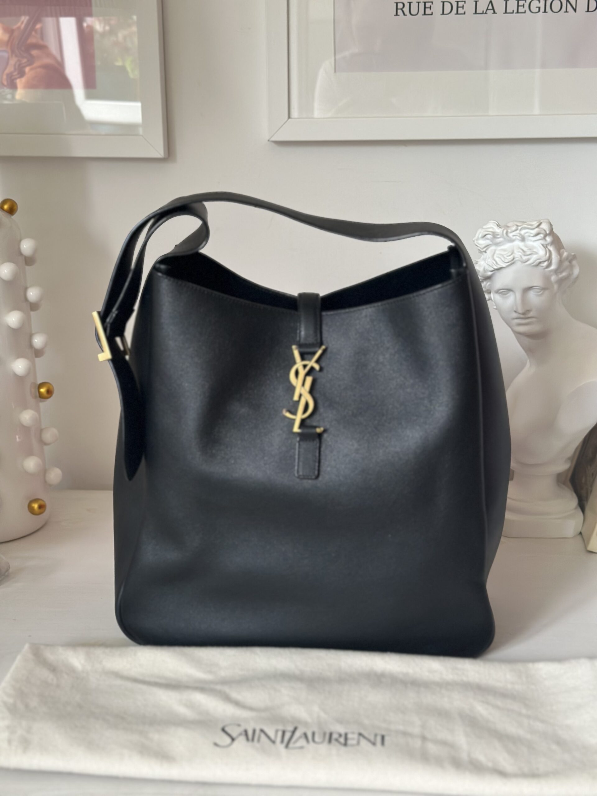 Saint Laurent LE 5 À 7 supple LARGE czarna torebka