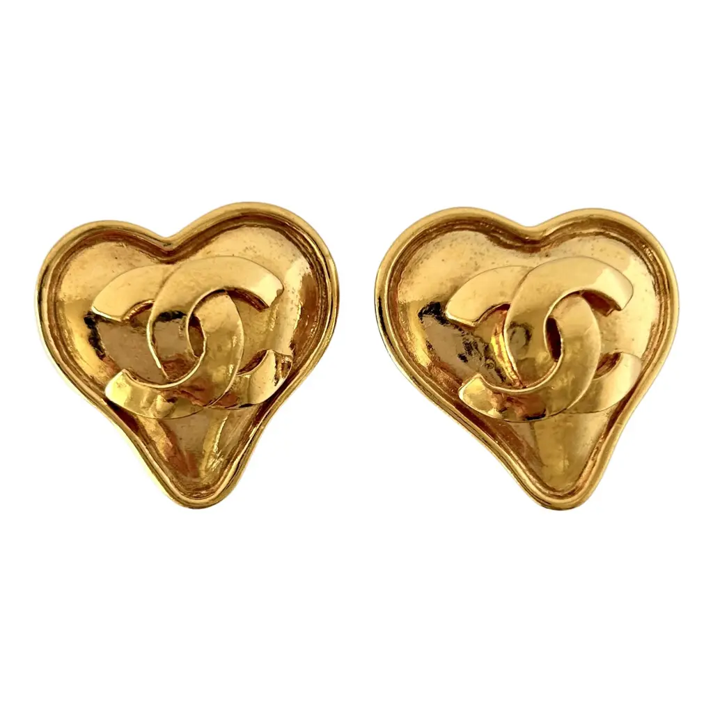 Chanel klipsy w kształcie serca vintage