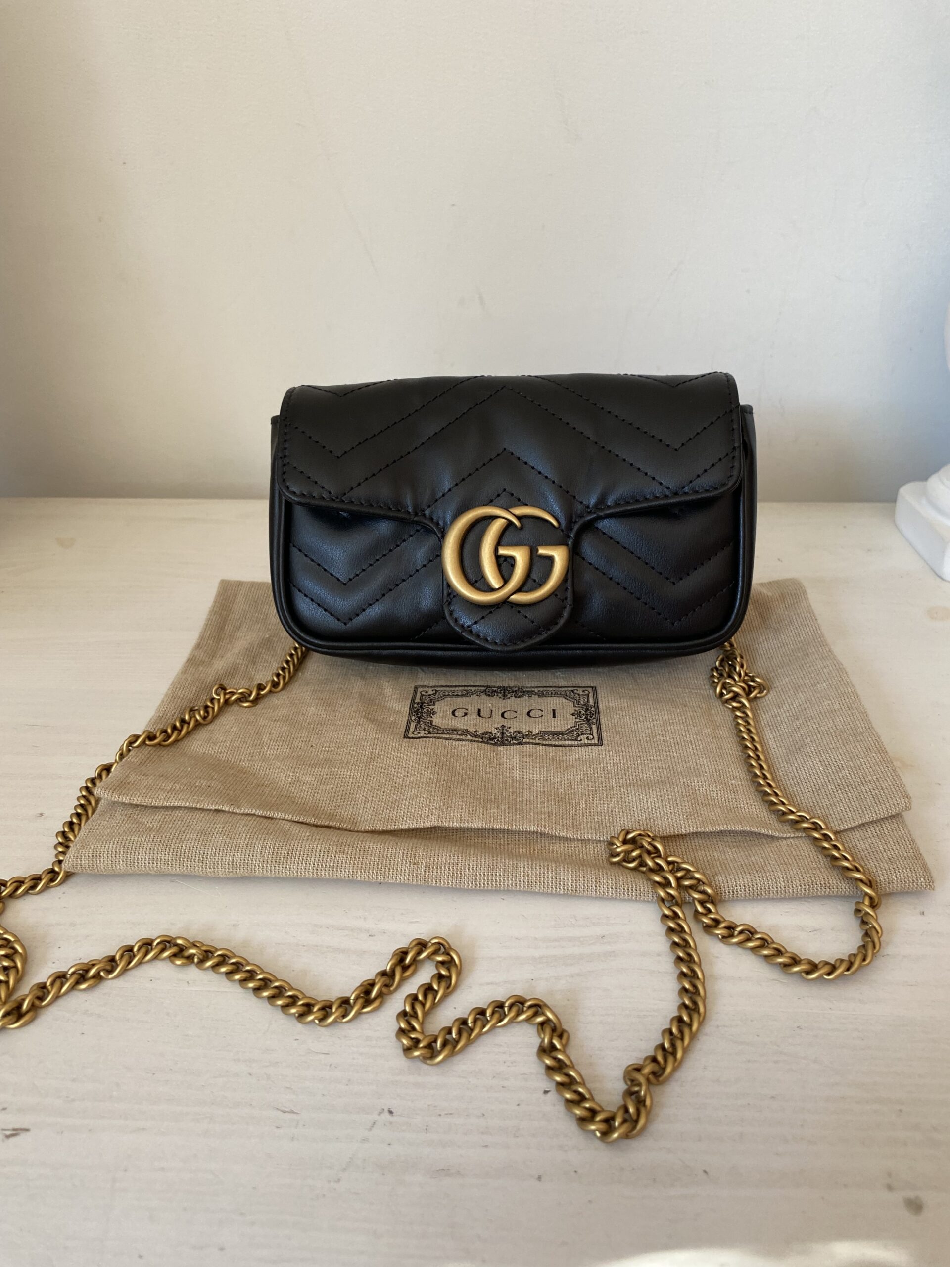 Gucci marmont mini czarna torebka