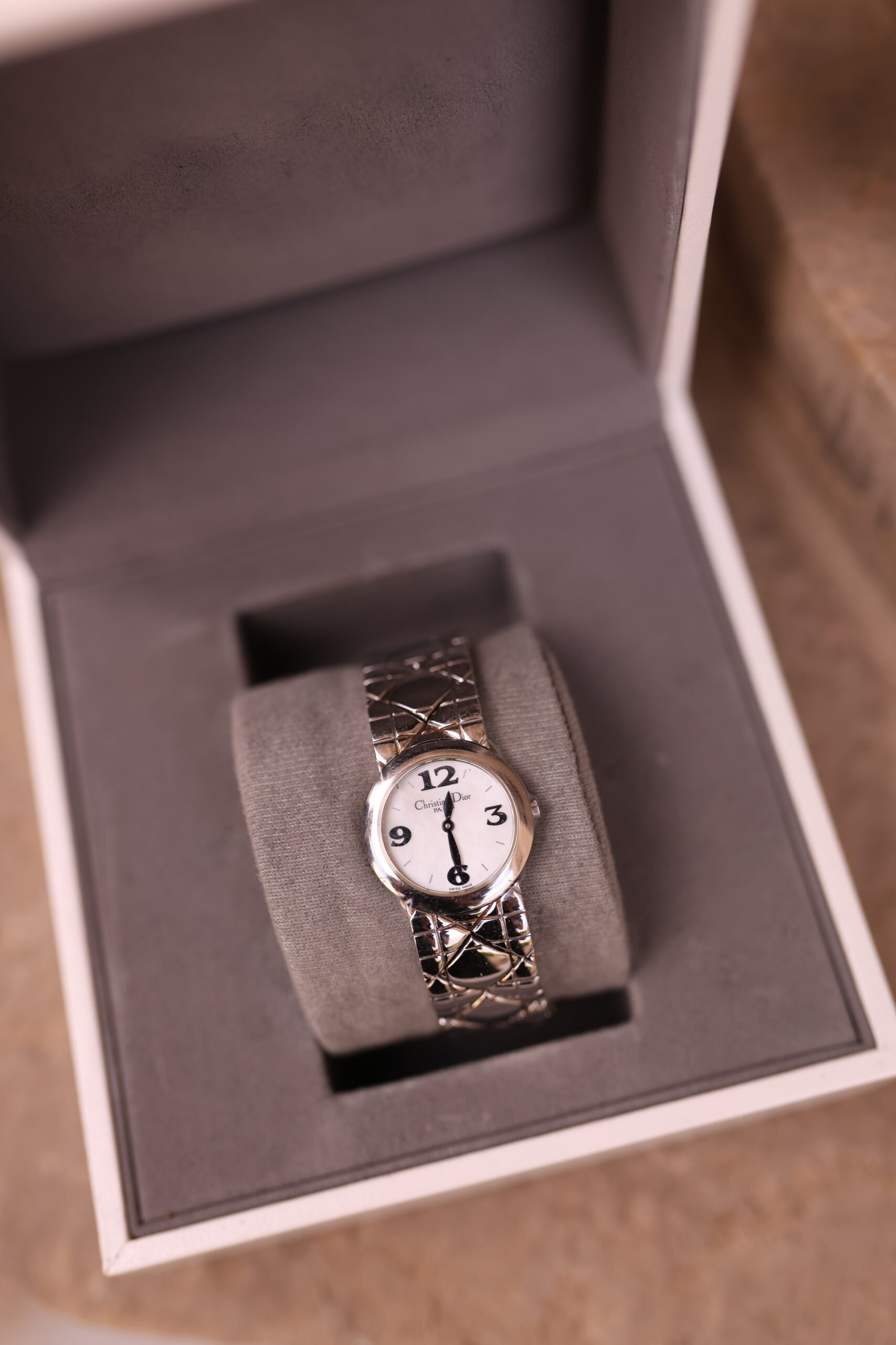 Dior srebrny zegarek Vintage