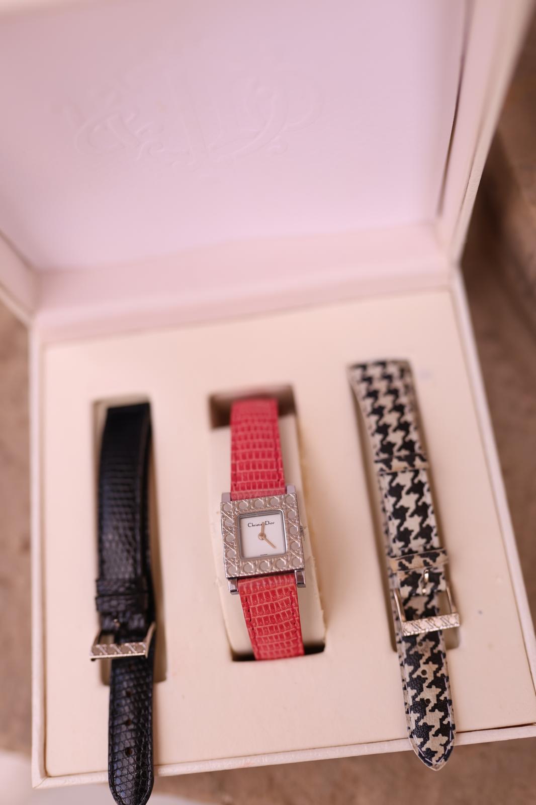 Dior zegarek vintage z wymiennymi paskami - obrazek 7
