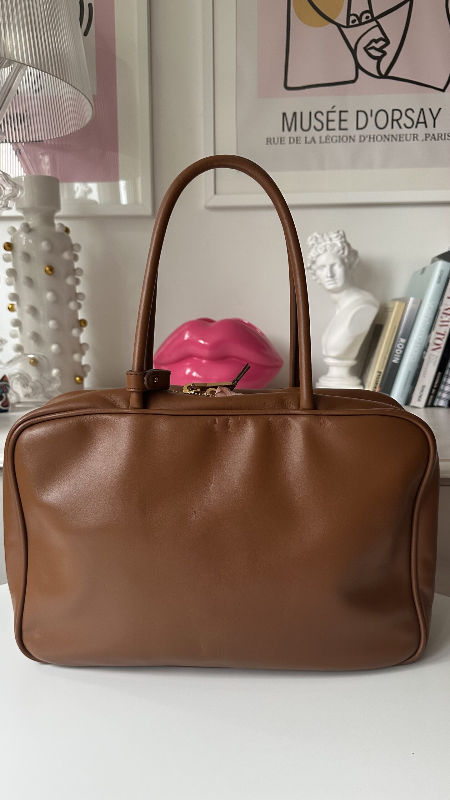 Miu Miu Beau bag skórzana torebka camel - obrazek 4