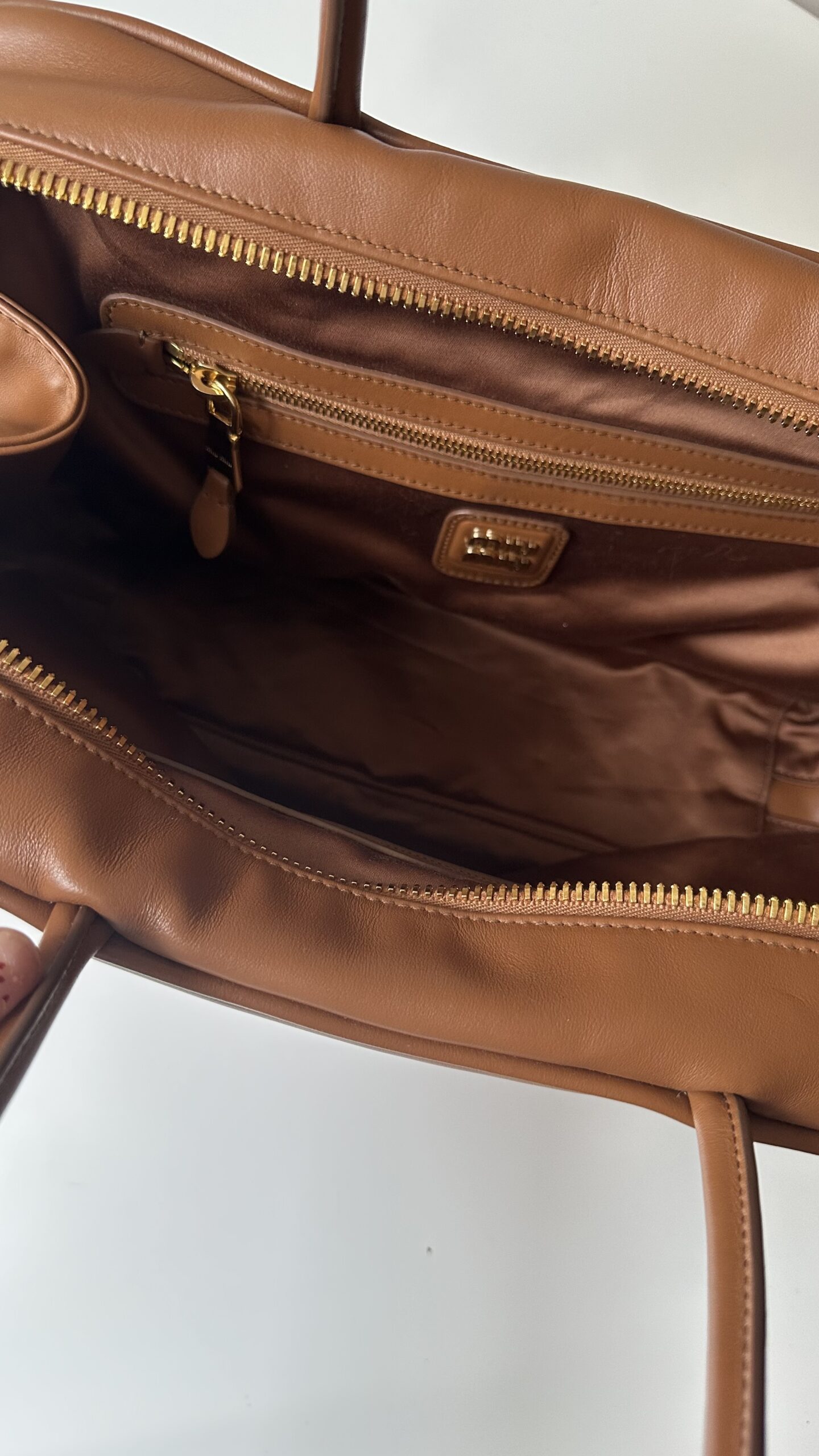 Miu Miu Beau bag skórzana torebka camel - obrazek 5