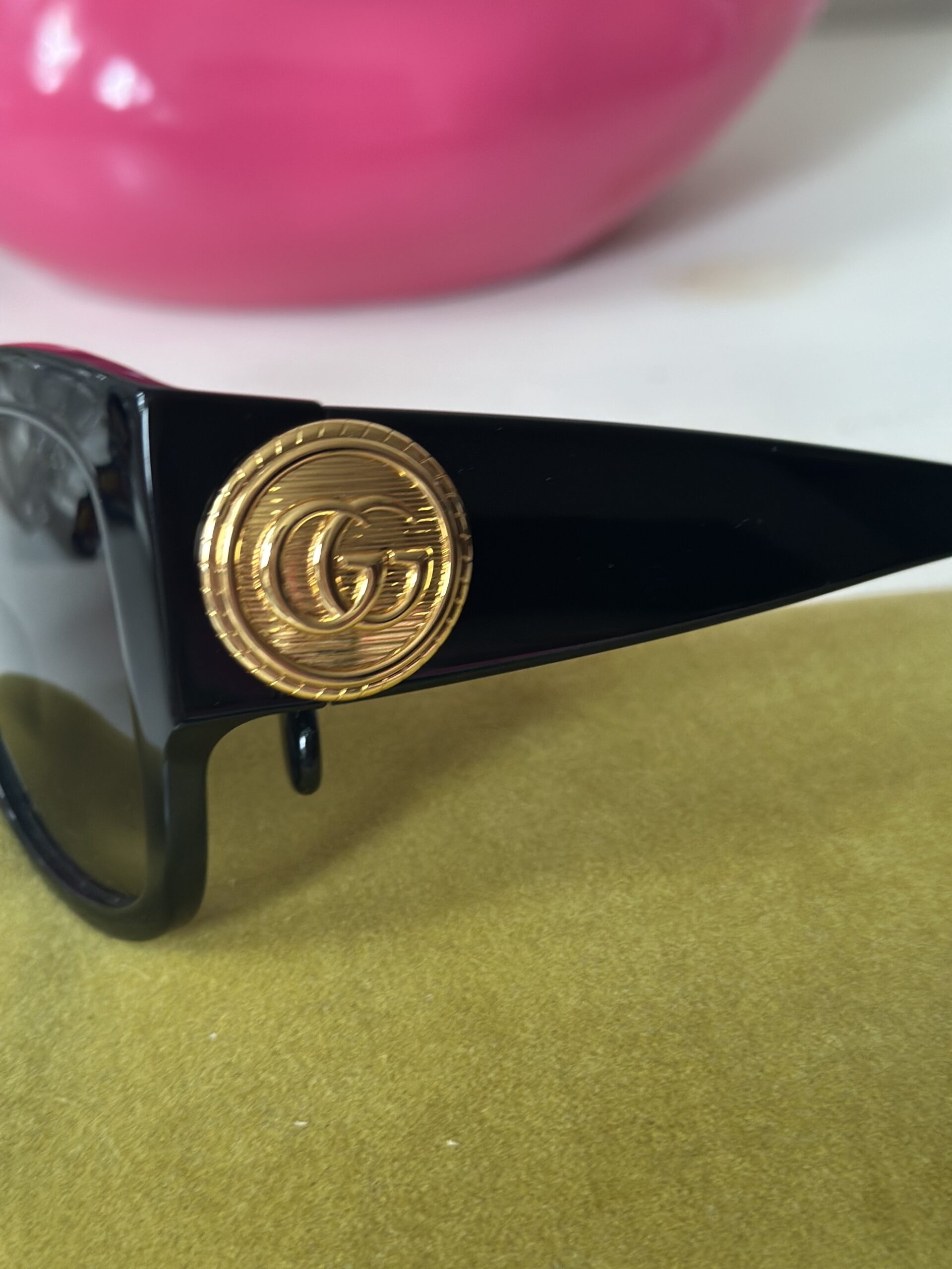 Gucci czarne klasyczne okulary - obrazek 5