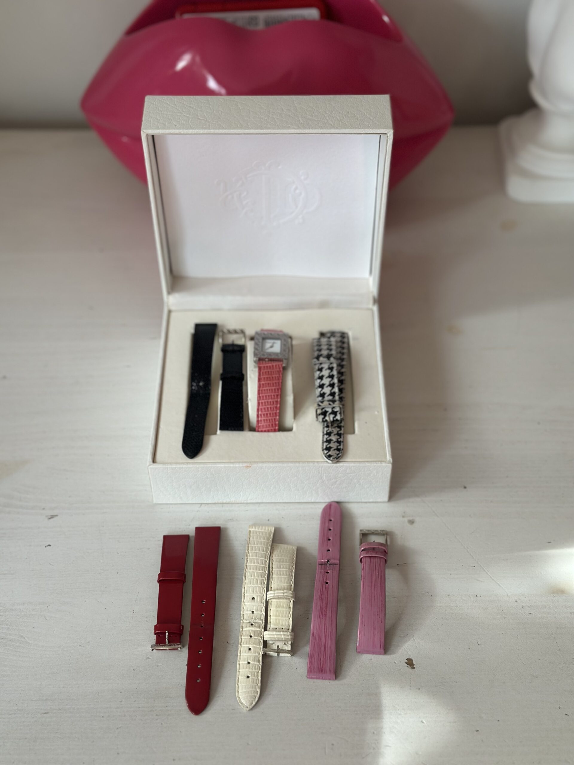 Dior zegarek vintage z wymiennymi paskami