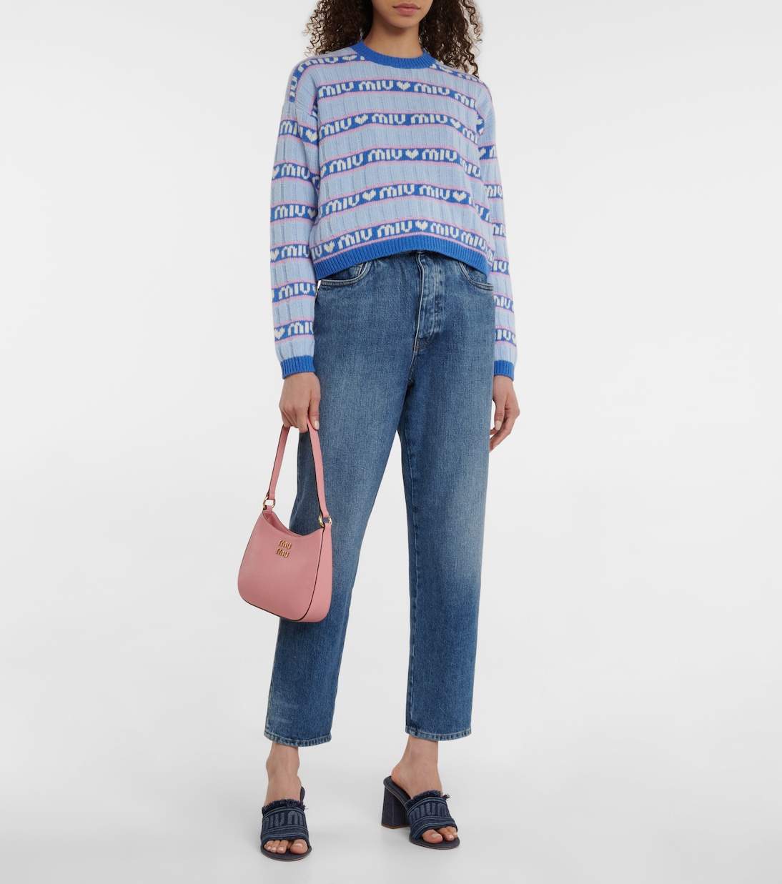 Miu Miu Madras leather skórzana różowa torebka - obrazek 7