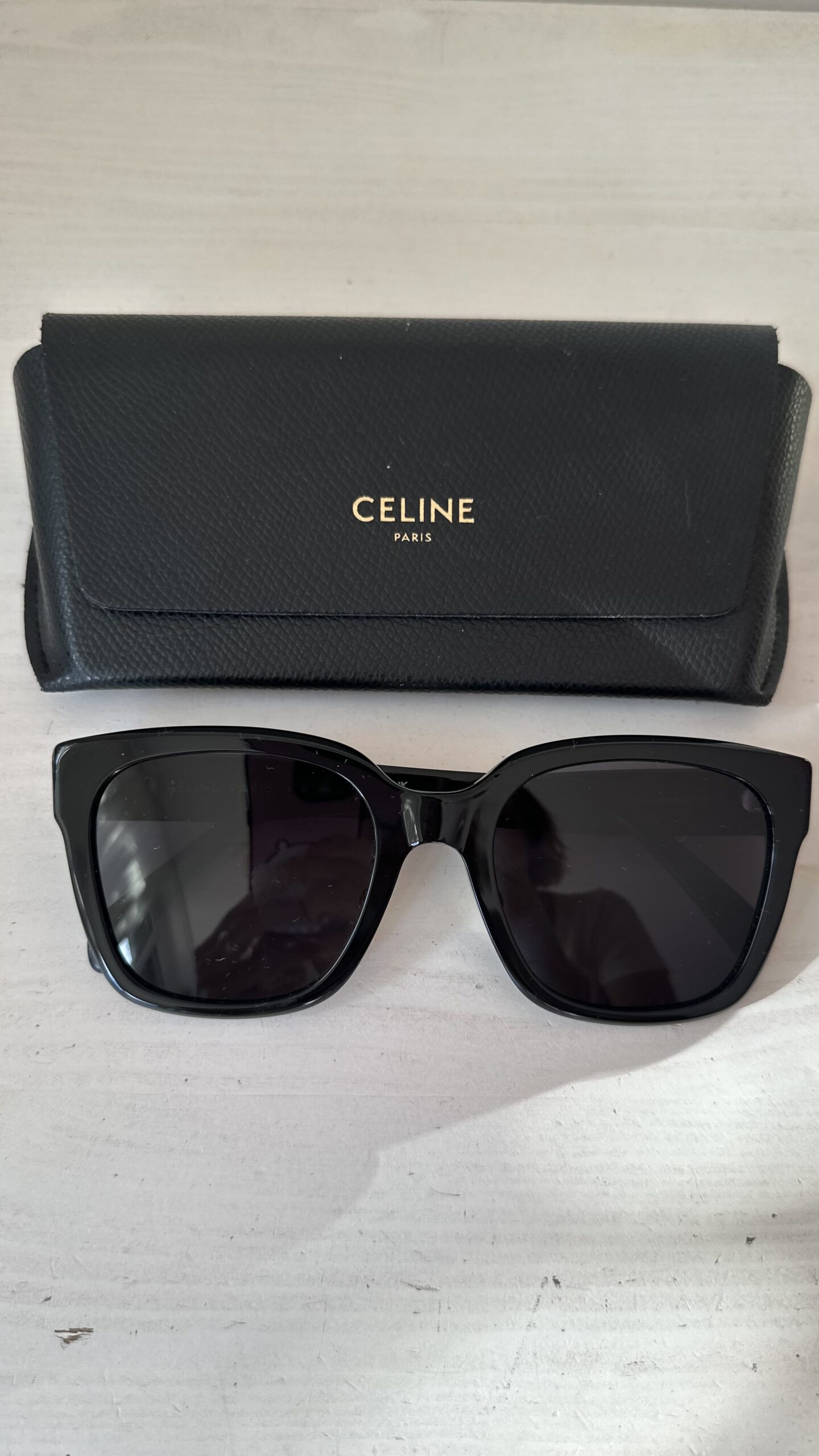 Celine czarne klasyczne okulary przeciwsłoneczne