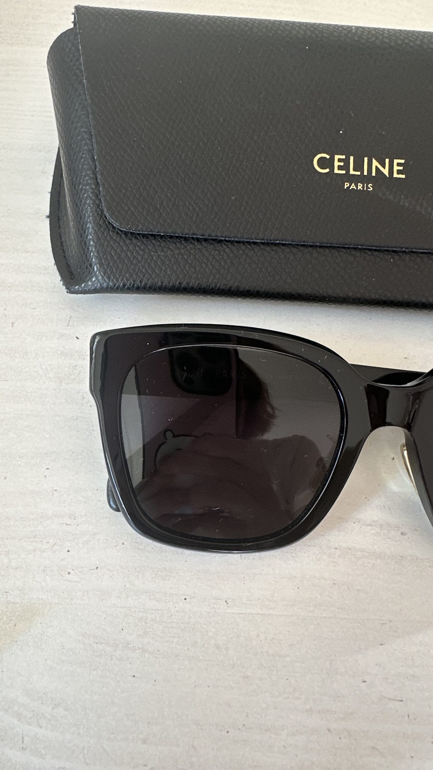 Celine czarne klasyczne okulary przeciwsłoneczne - obrazek 2