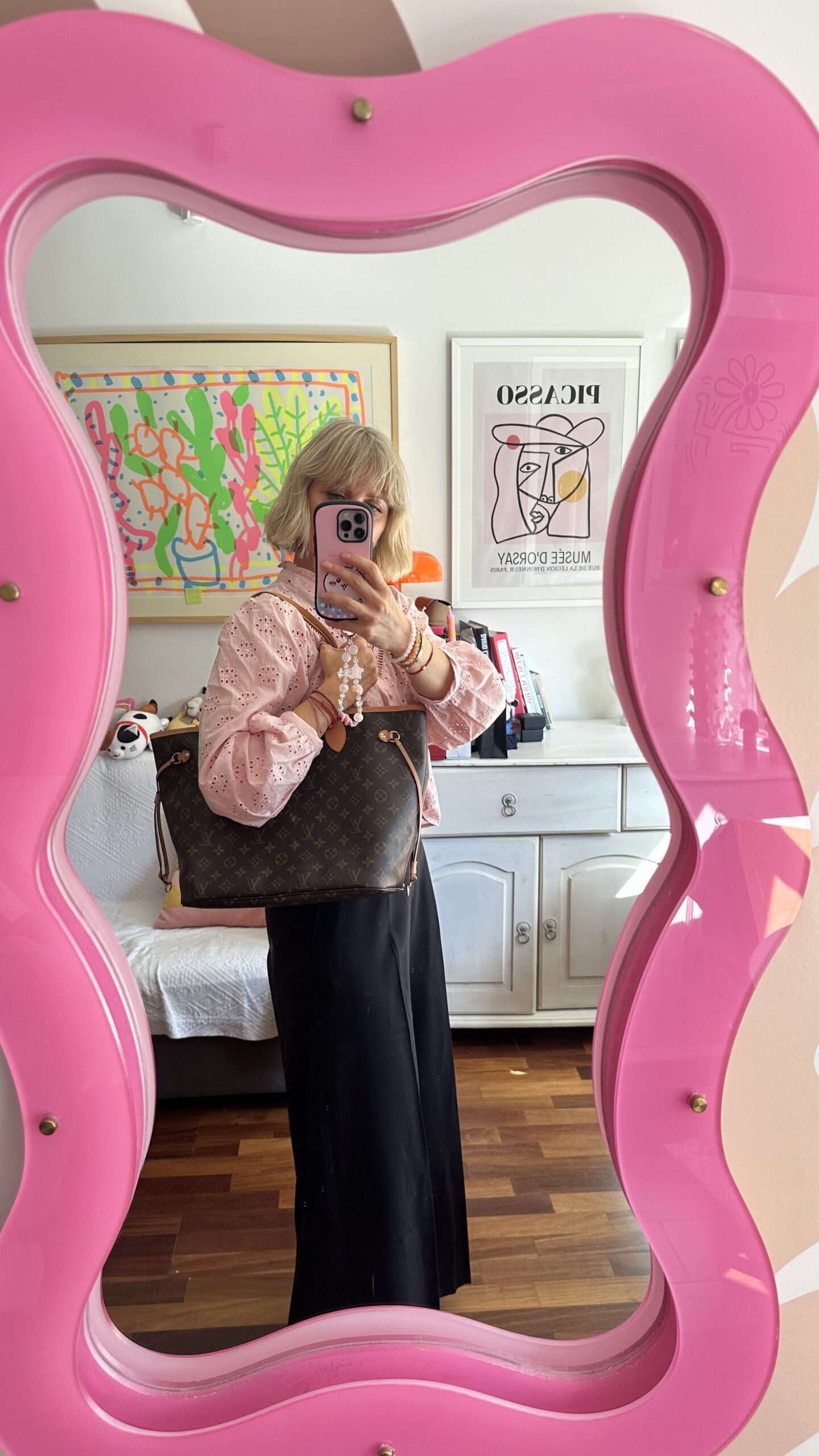 Louis Vuitton Neverfull mm monogram torebka - obrazek 8