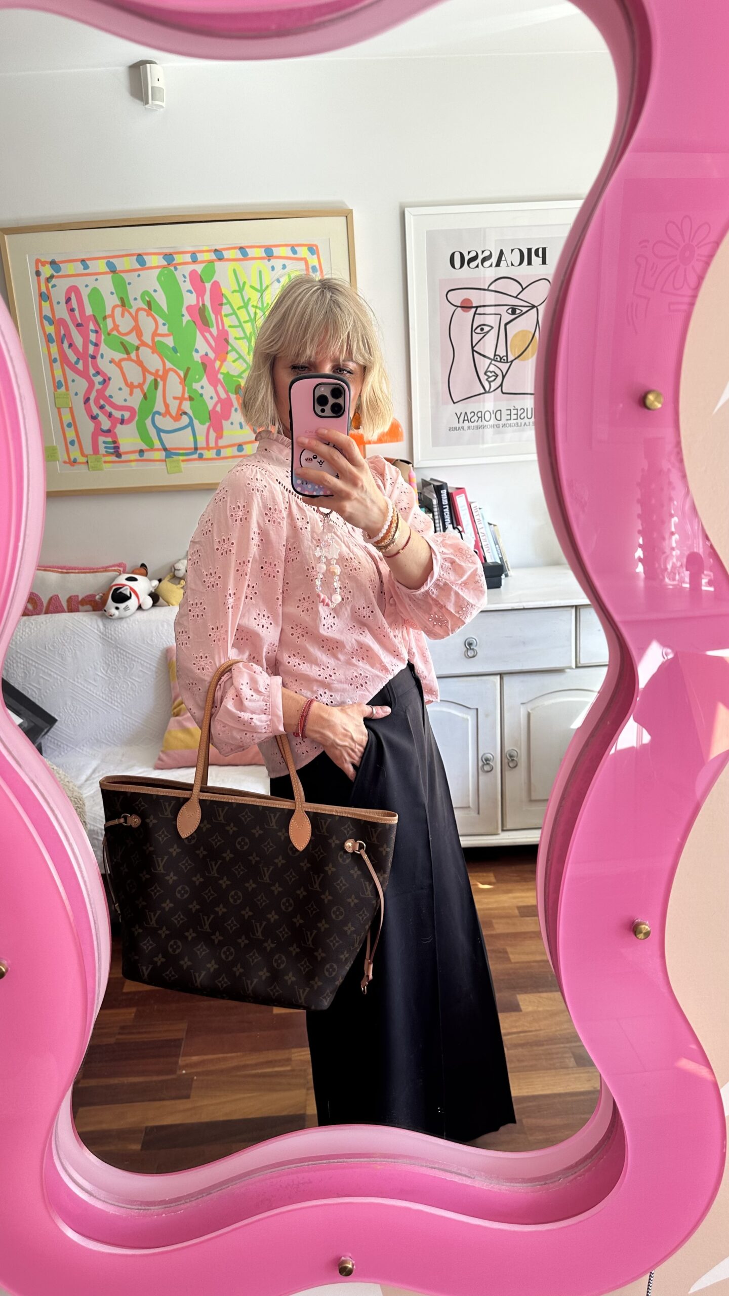 Louis Vuitton Neverfull mm monogram torebka - obrazek 9