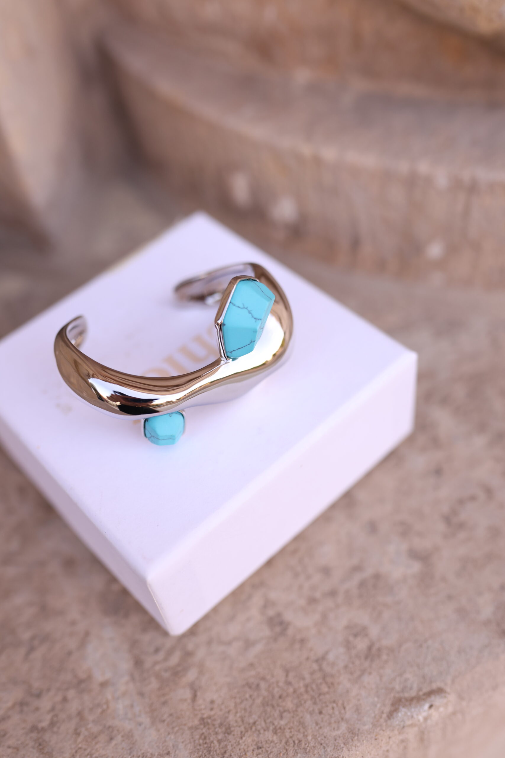 Chloe duża srebrna bransoleta w stylu boho