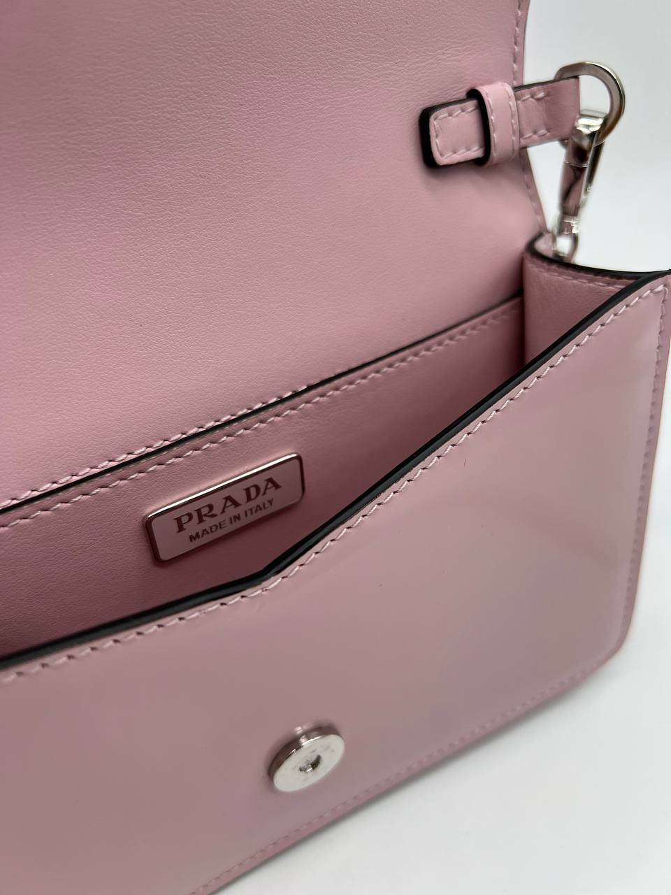 Prada Prada Pink Spazzolato Leather Shoulder Bag Crossbody Bag