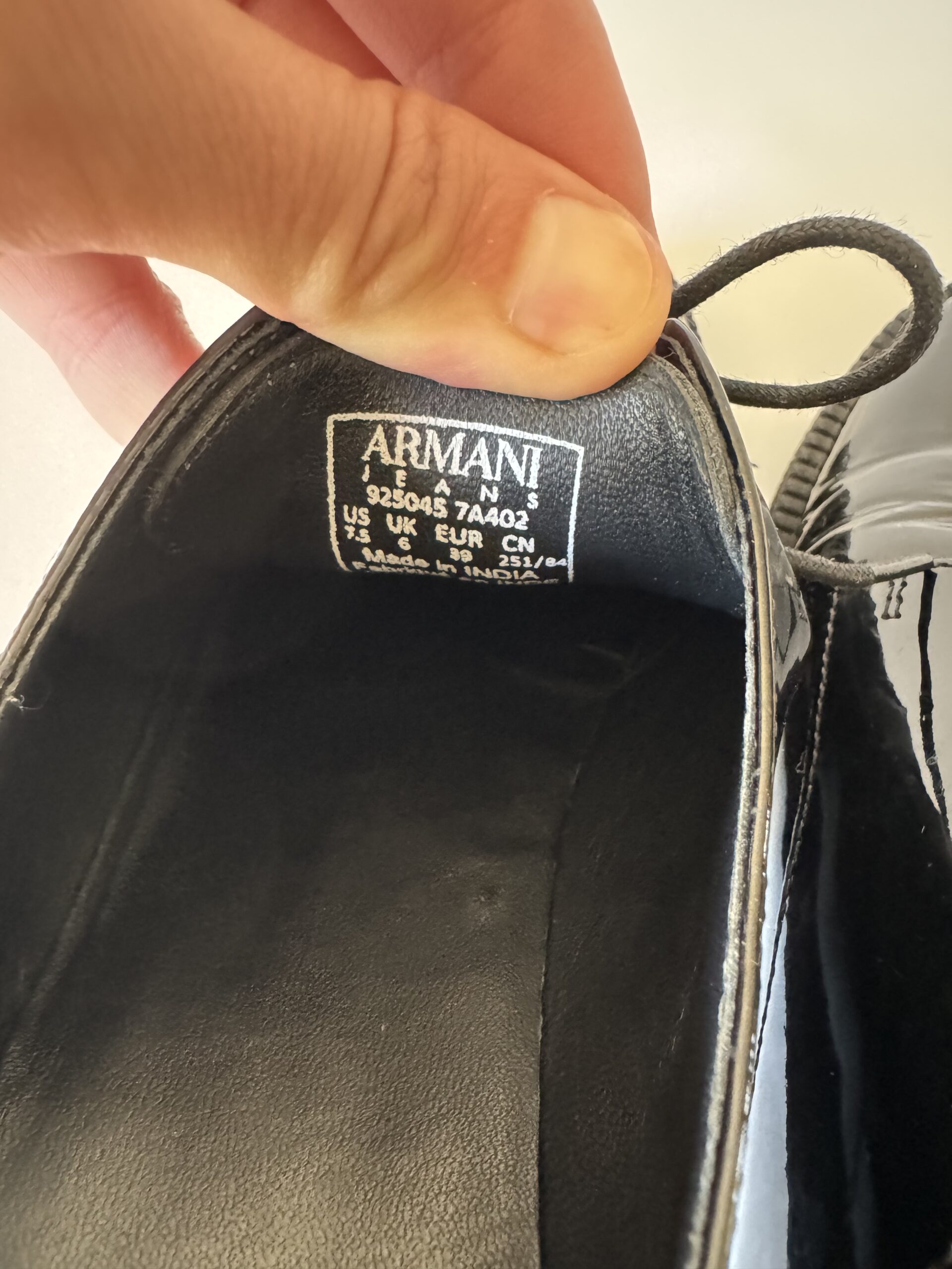 ARMANI JEANS Sznurowane mokasyny/buty - obrazek 9