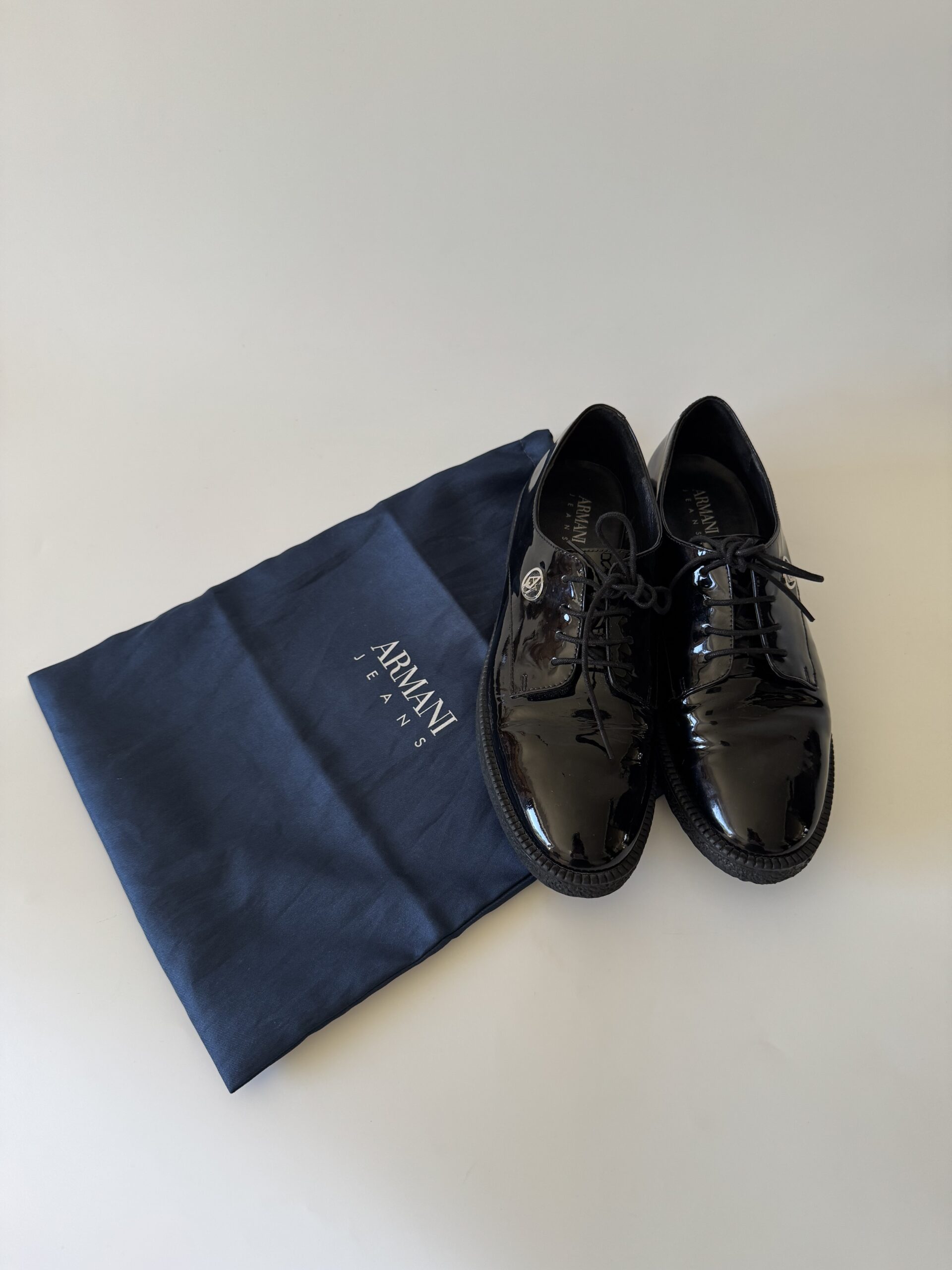 ARMANI JEANS Sznurowane mokasyny/buty - obrazek 3