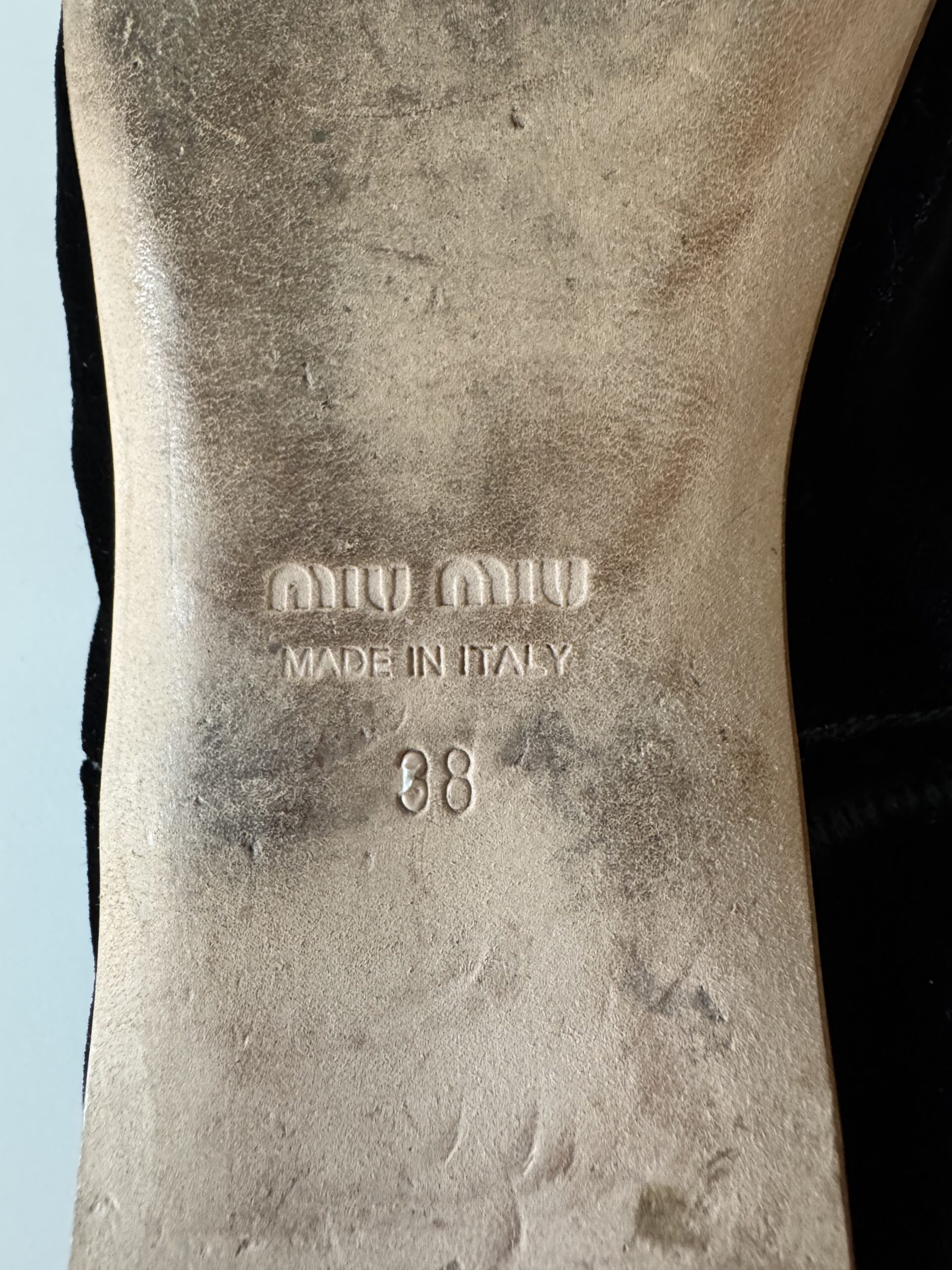 MIU MIU Velvet Ballet Flats - aksamitne baleriny - obrazek 11