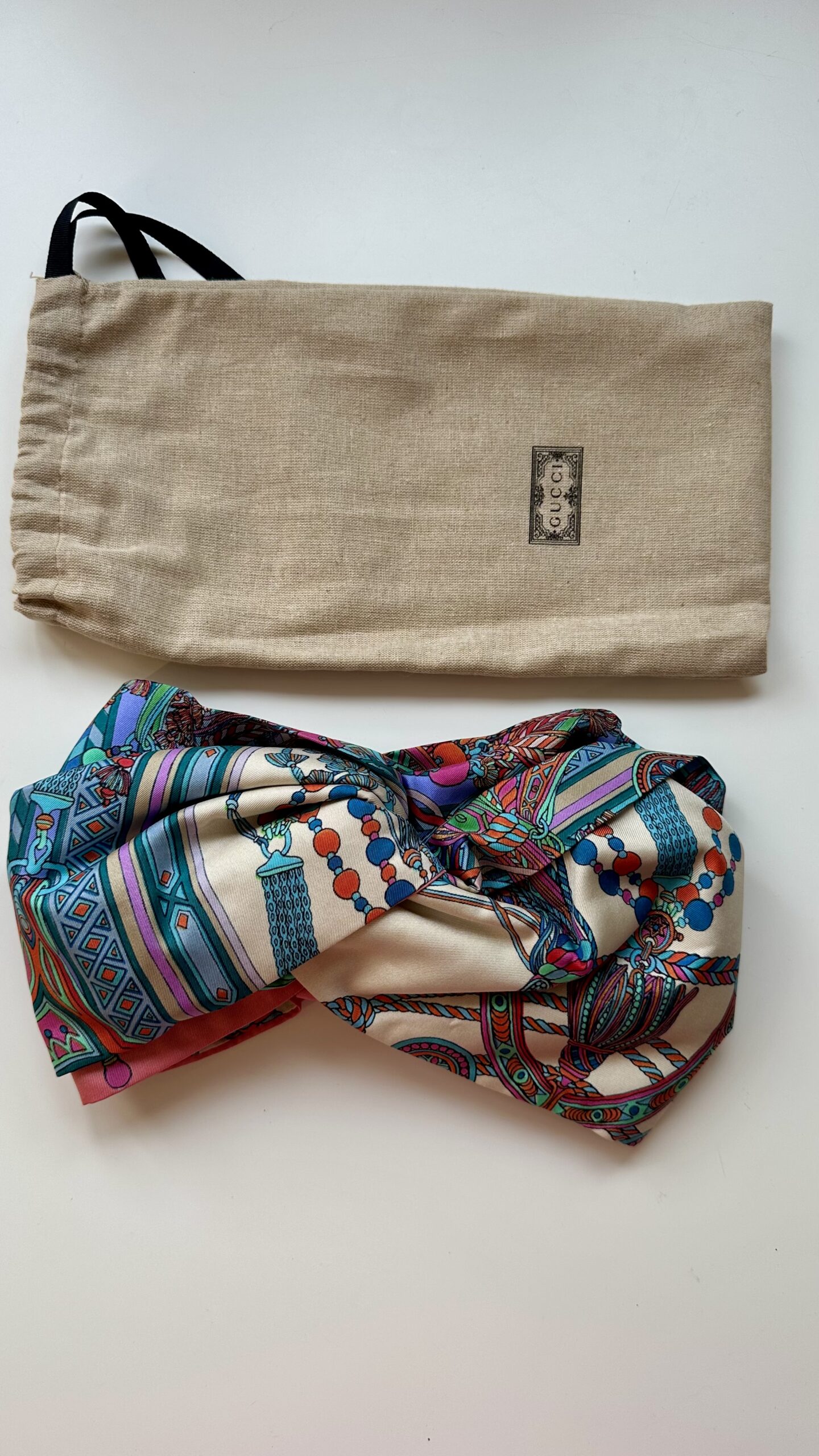 Gucci jedwabna opaska - obrazek 2