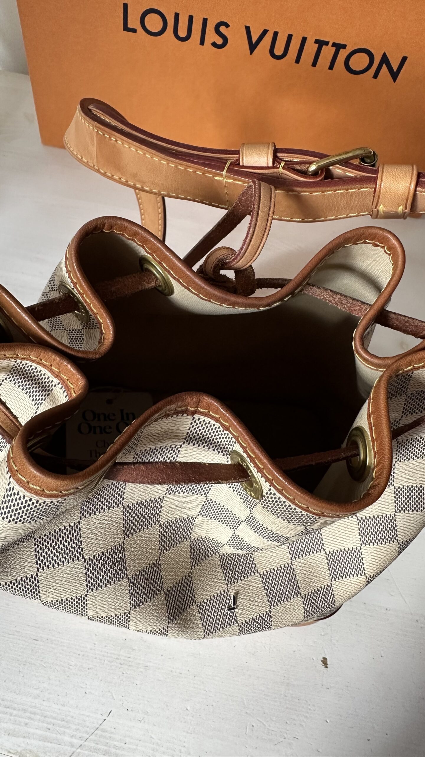 Louis Vuitton Noe bb damier azur worek - obrazek 5