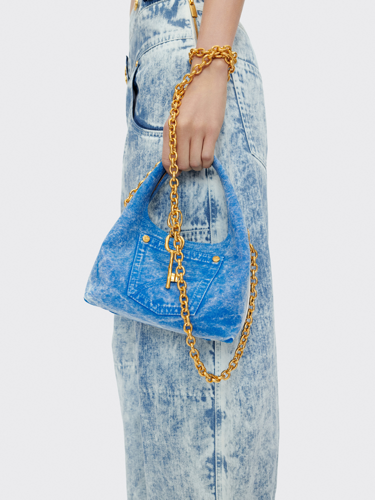 Schiaparelli kolekcjonerska unikatowa torebka jeans - obrazek 4