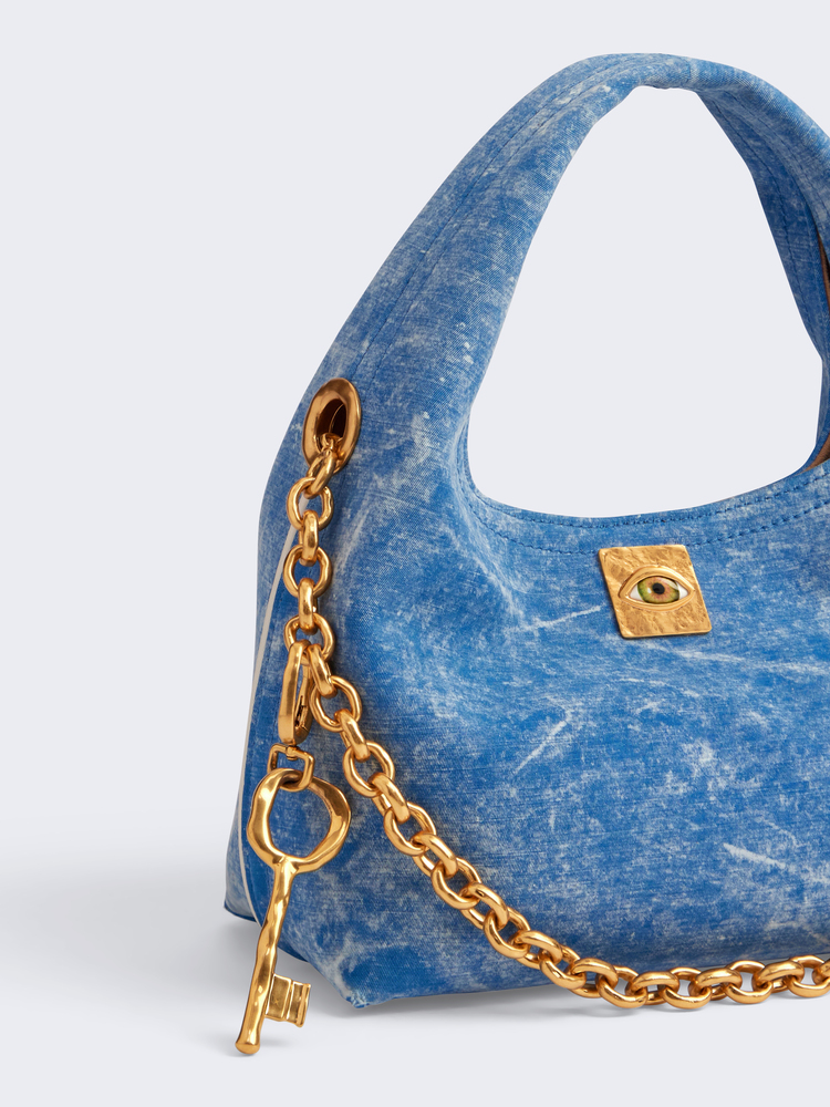 Schiaparelli kolekcjonerska unikatowa torebka jeans - obrazek 3