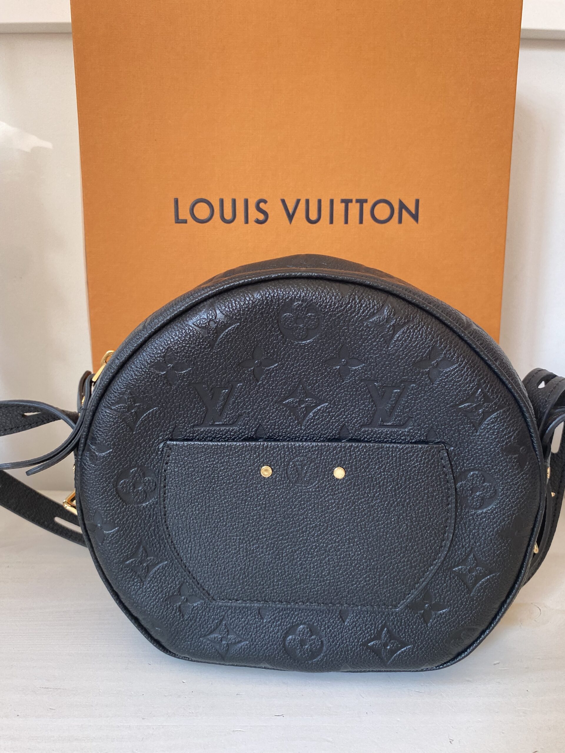 Louis Vuitton Empreinte Boite Chapeau Souple czarno torebka - obrazek 5