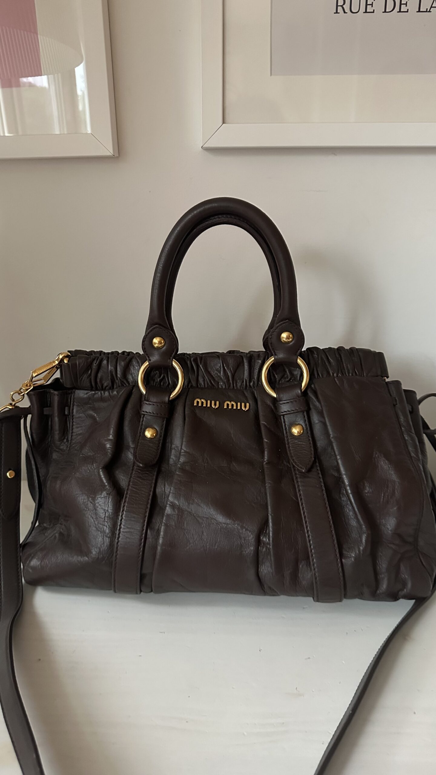 Miu Miu czekoladowa vintage torebka - obrazek 2