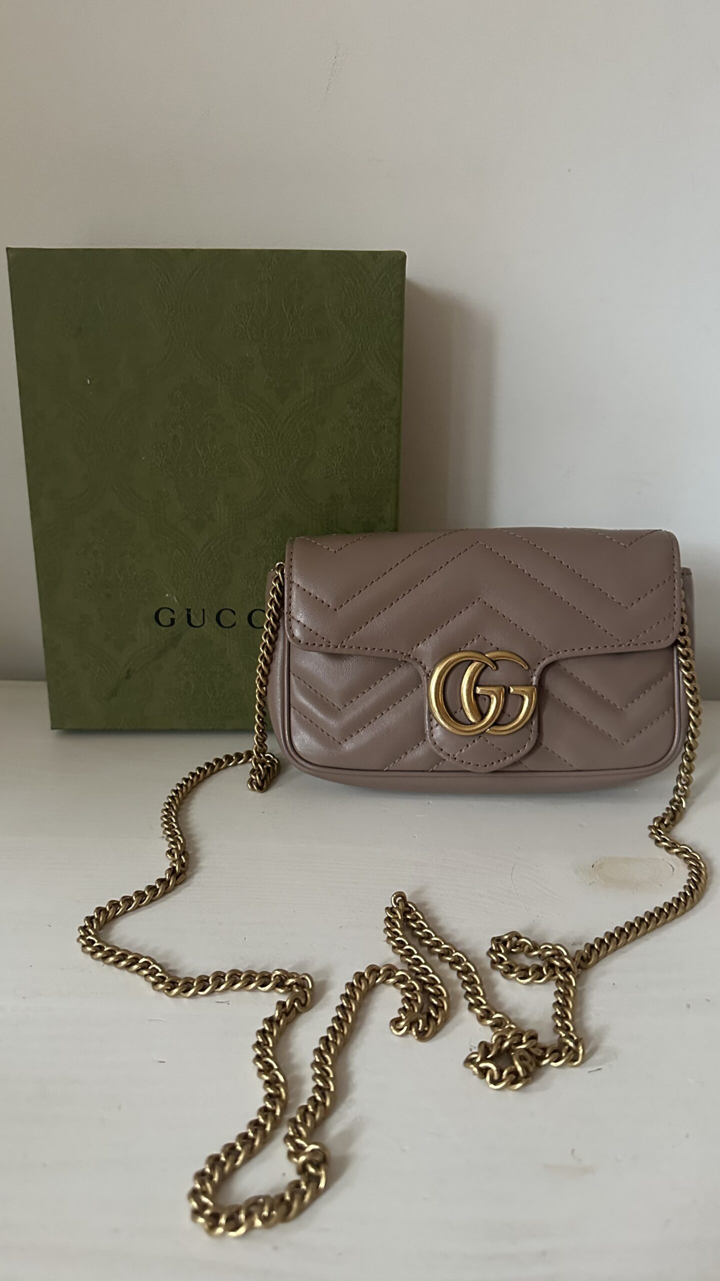 Gucci marmont mini brudny róż - obrazek 4