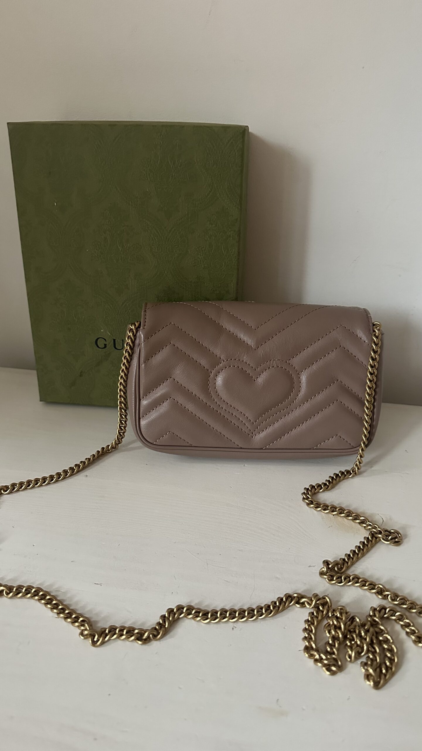 Gucci marmont mini brudny róż - obrazek 7