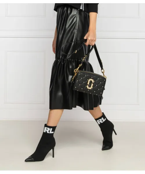 Marc Jacobs czarna torebka z perełkami - obrazek 2