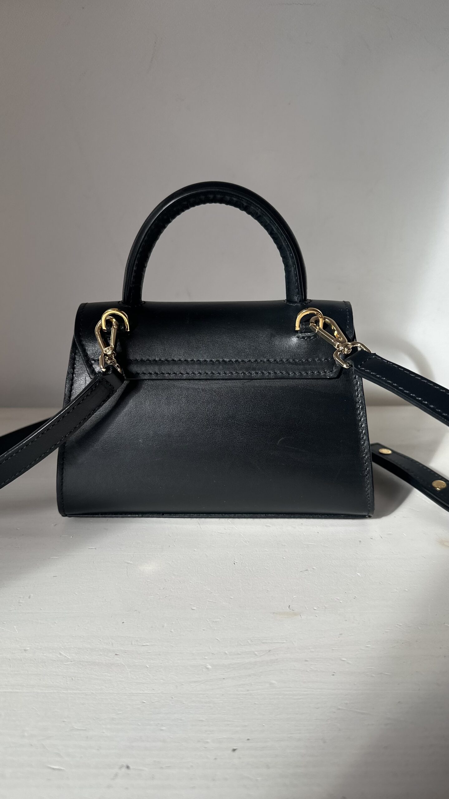 Demellier Nano Montreal czarna klasyczna torebka - obrazek 5