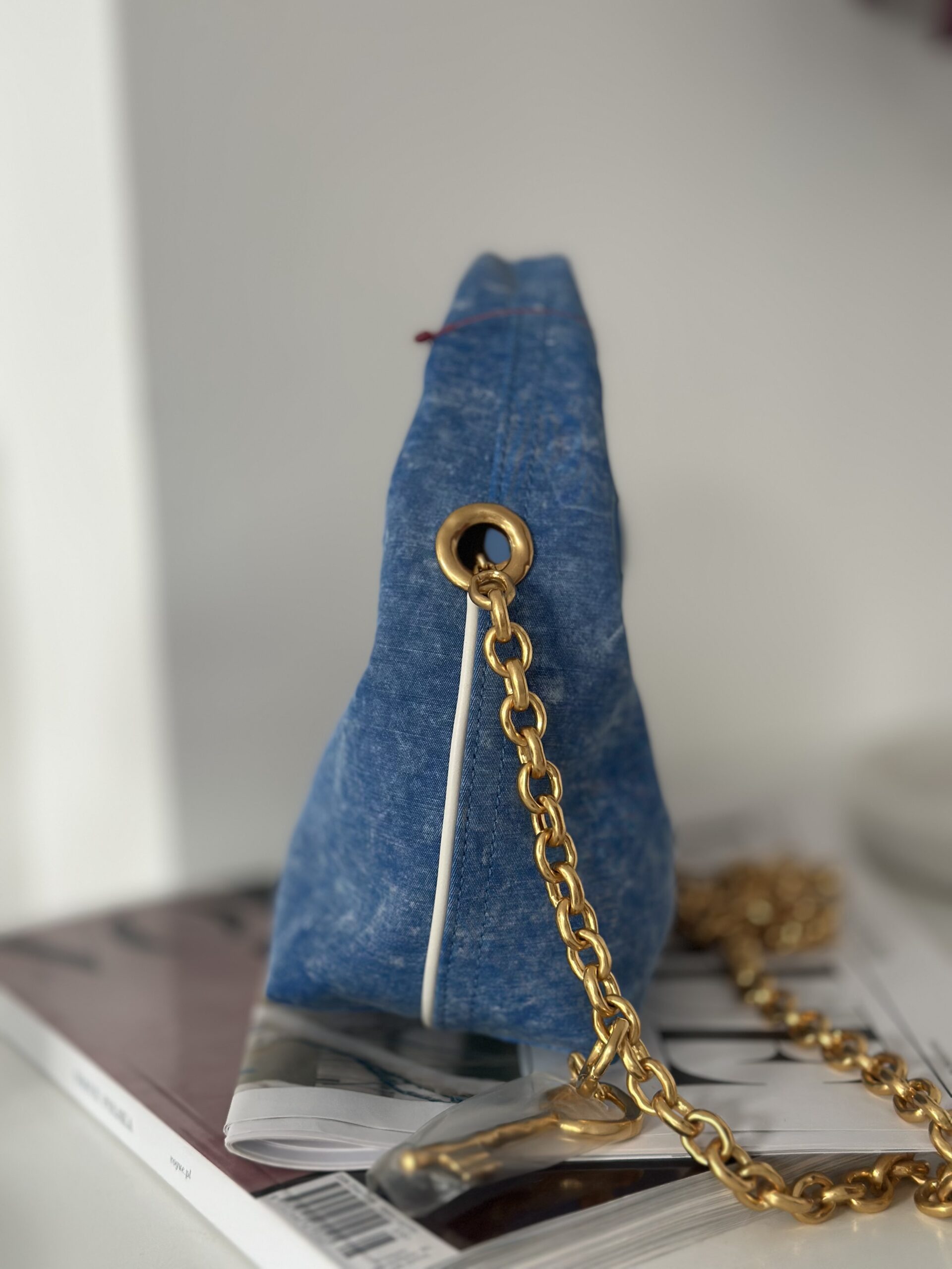 Schiaparelli kolekcjonerska unikatowa torebka jeans - obrazek 9