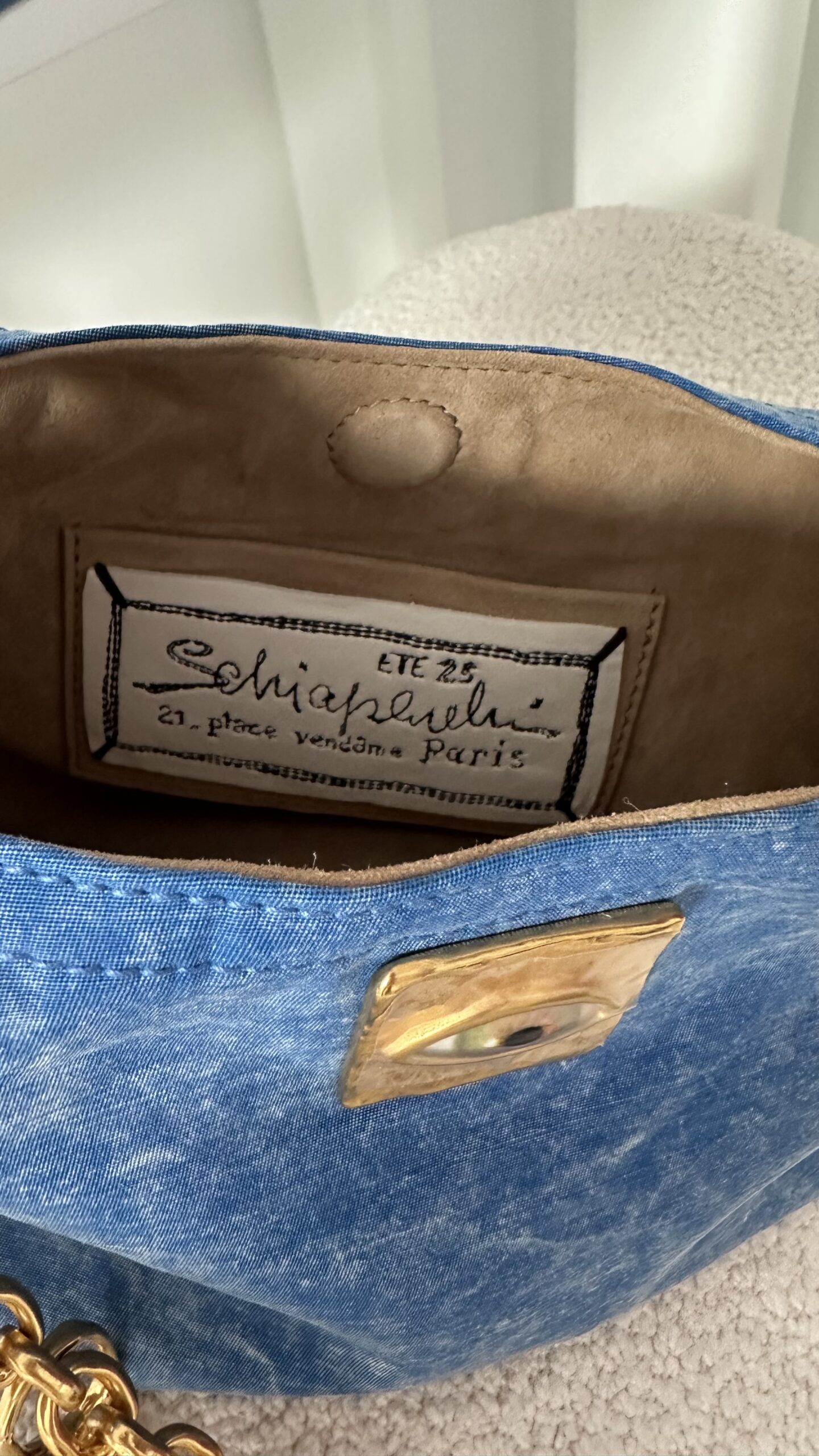 Schiaparelli kolekcjonerska unikatowa torebka jeans - obrazek 11