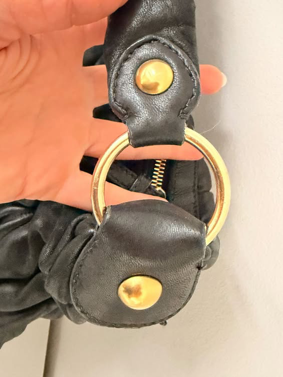 Miu Miu czarna vintage torebka - obrazek 7