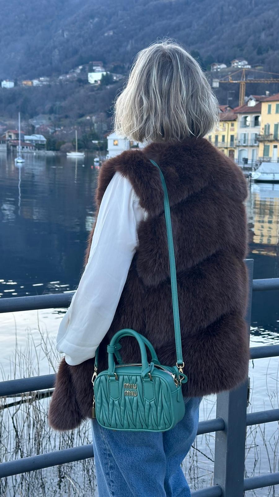 Miu Miu Arcadie matelasse nappa zielona - obrazek 10