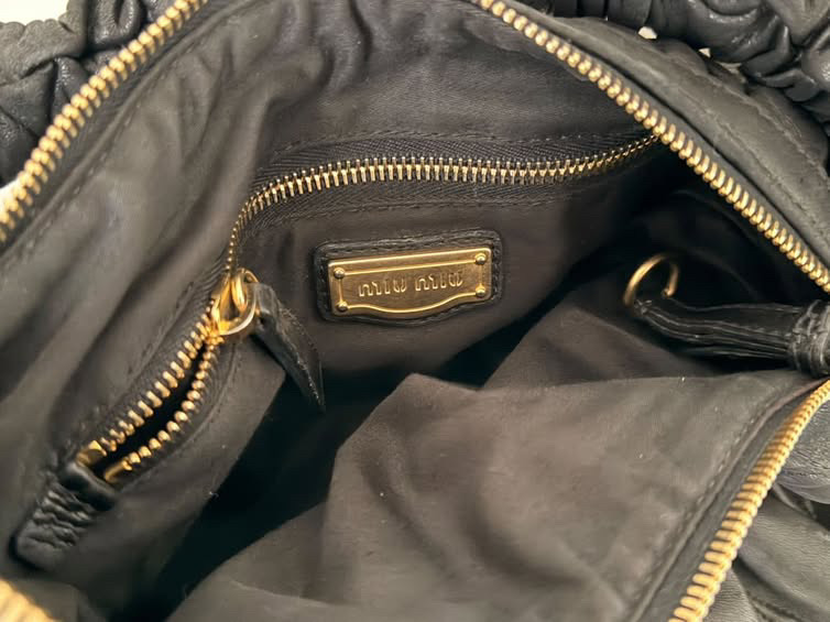 Miu Miu czarna vintage torebka - obrazek 4