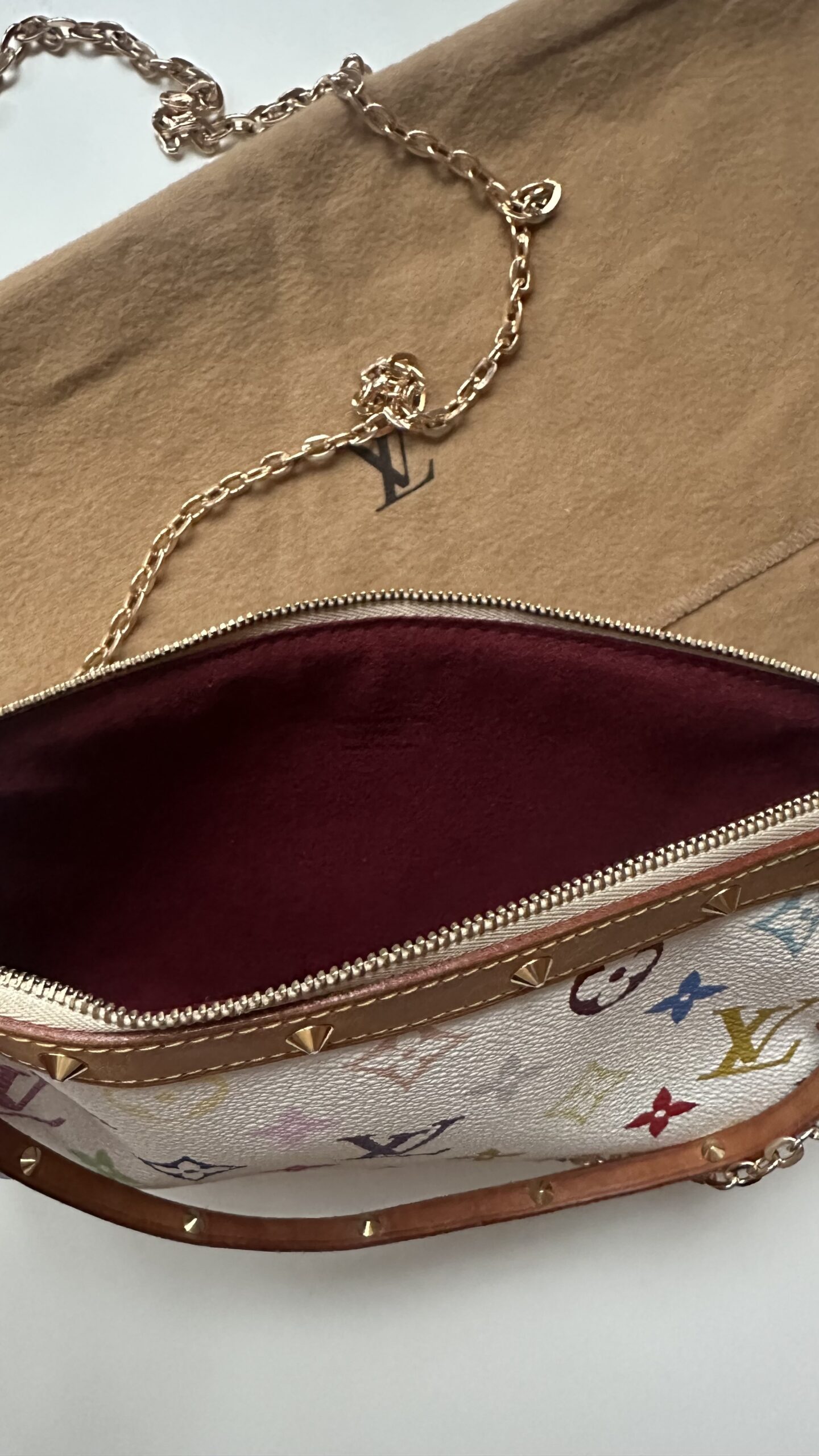 Louis Vuitton multicolor pochette torebka - obrazek 6