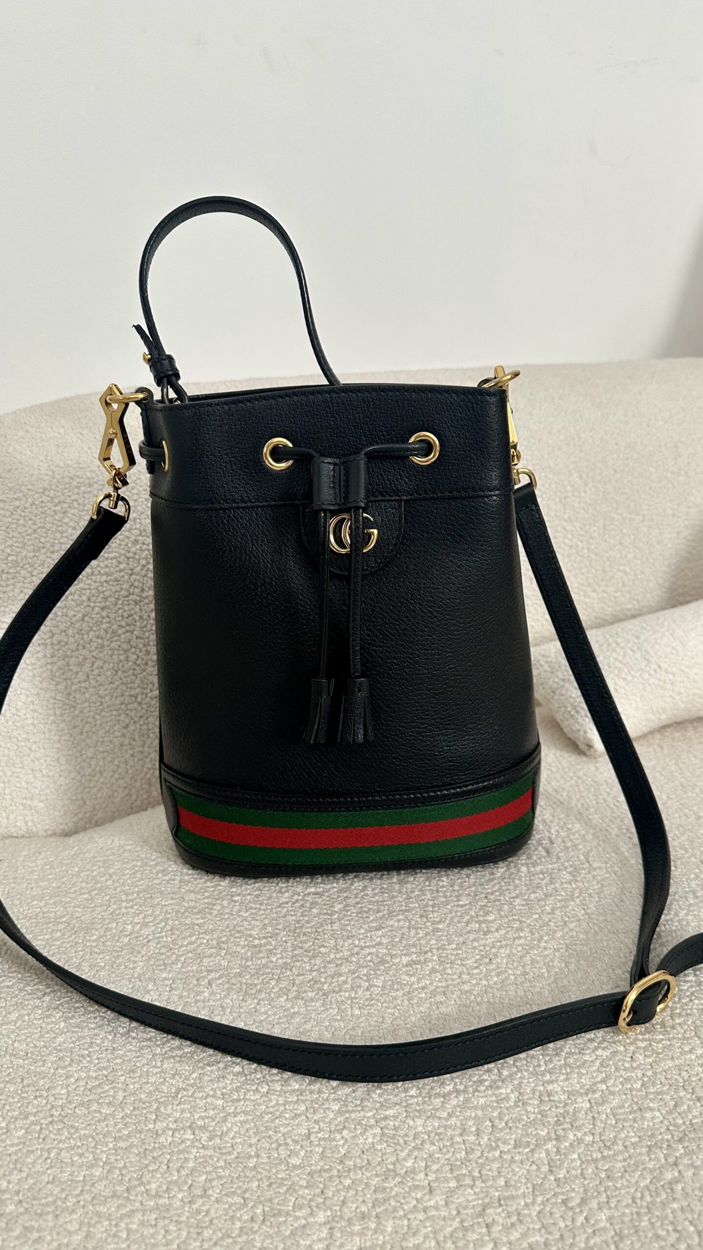 Gucci Ophidia bucket czarna torebka