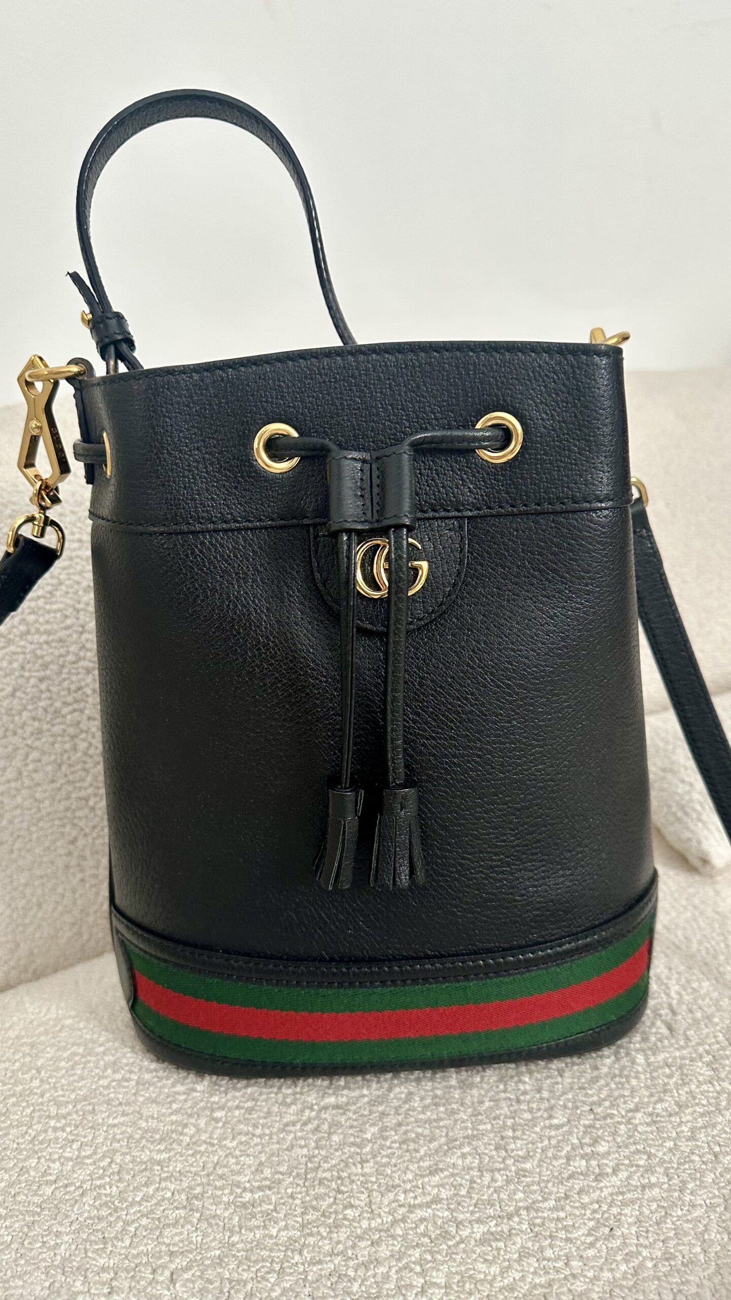 Gucci Ophidia bucket czarna torebka - obrazek 2