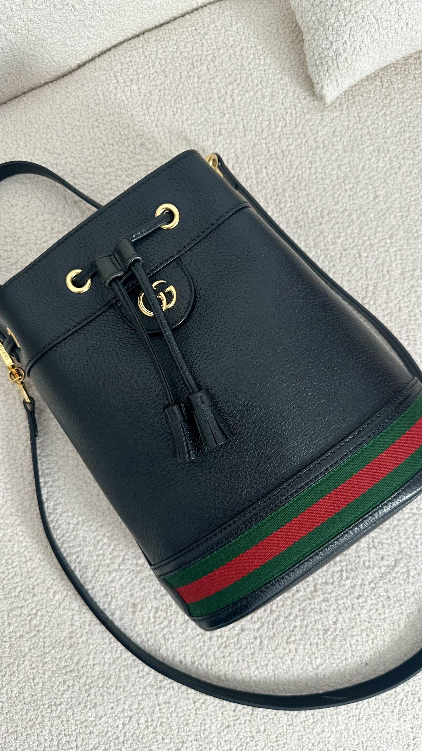 Gucci Ophidia bucket czarna torebka - obrazek 4