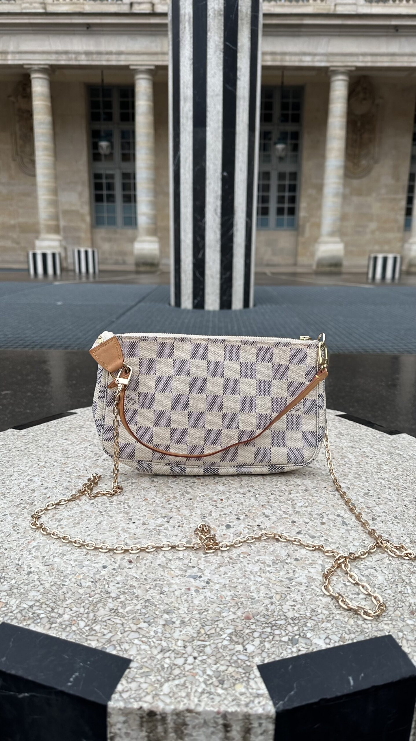 Louis Vuitton pochette damier azur torebka