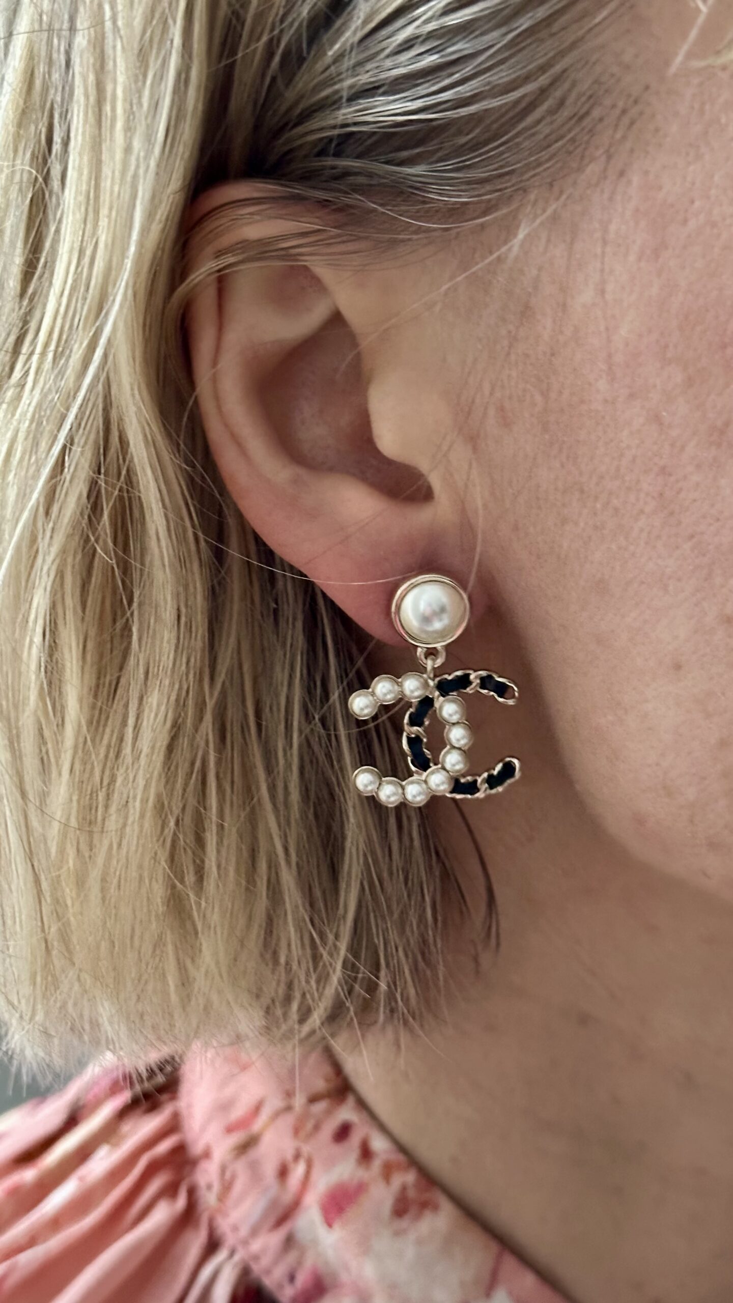 Chanel klasyczne kolczyki złoto szampańskie nowe - obrazek 6