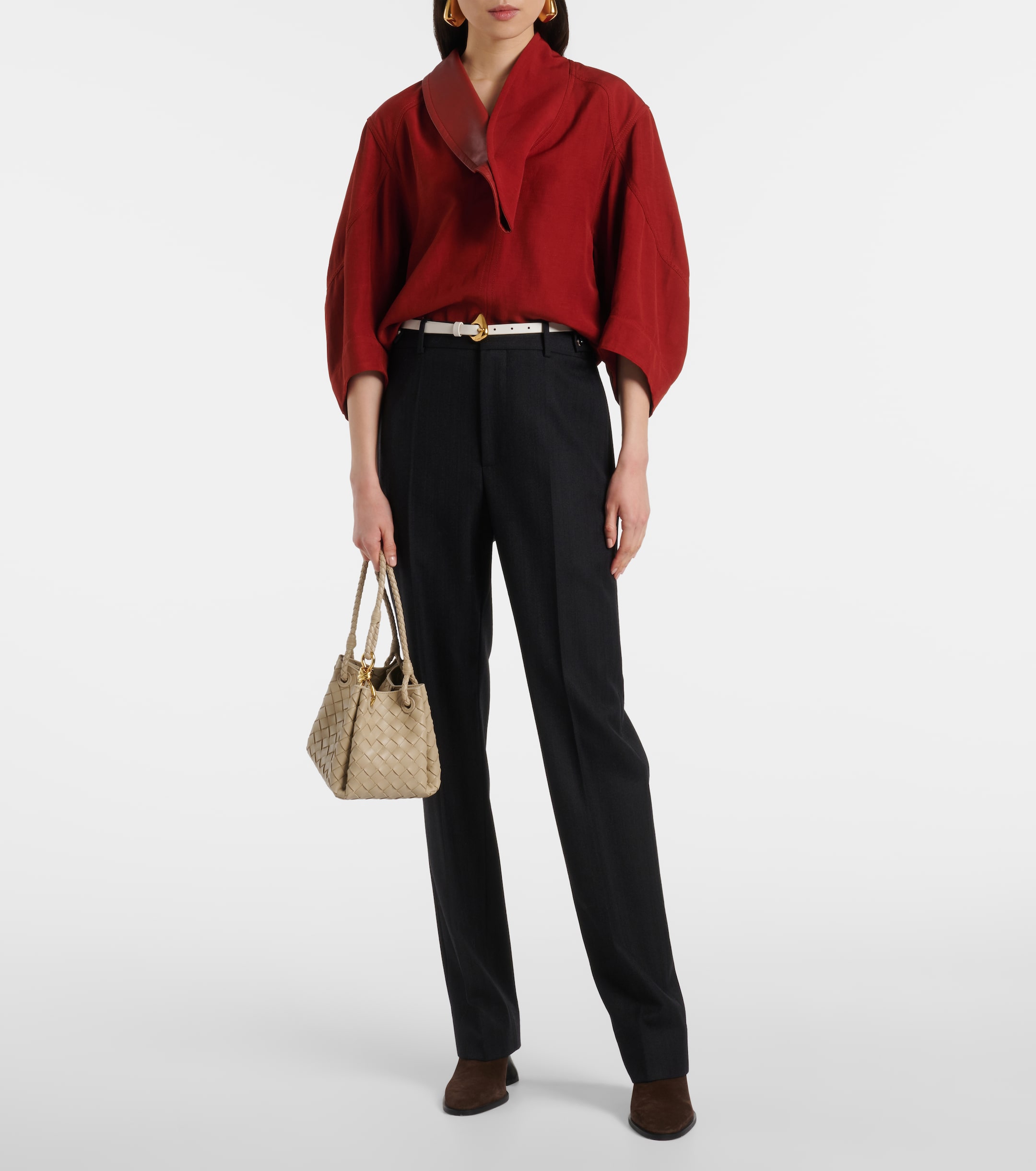 Bottega Veneta Parachute small beżowa torebka - obrazek 12