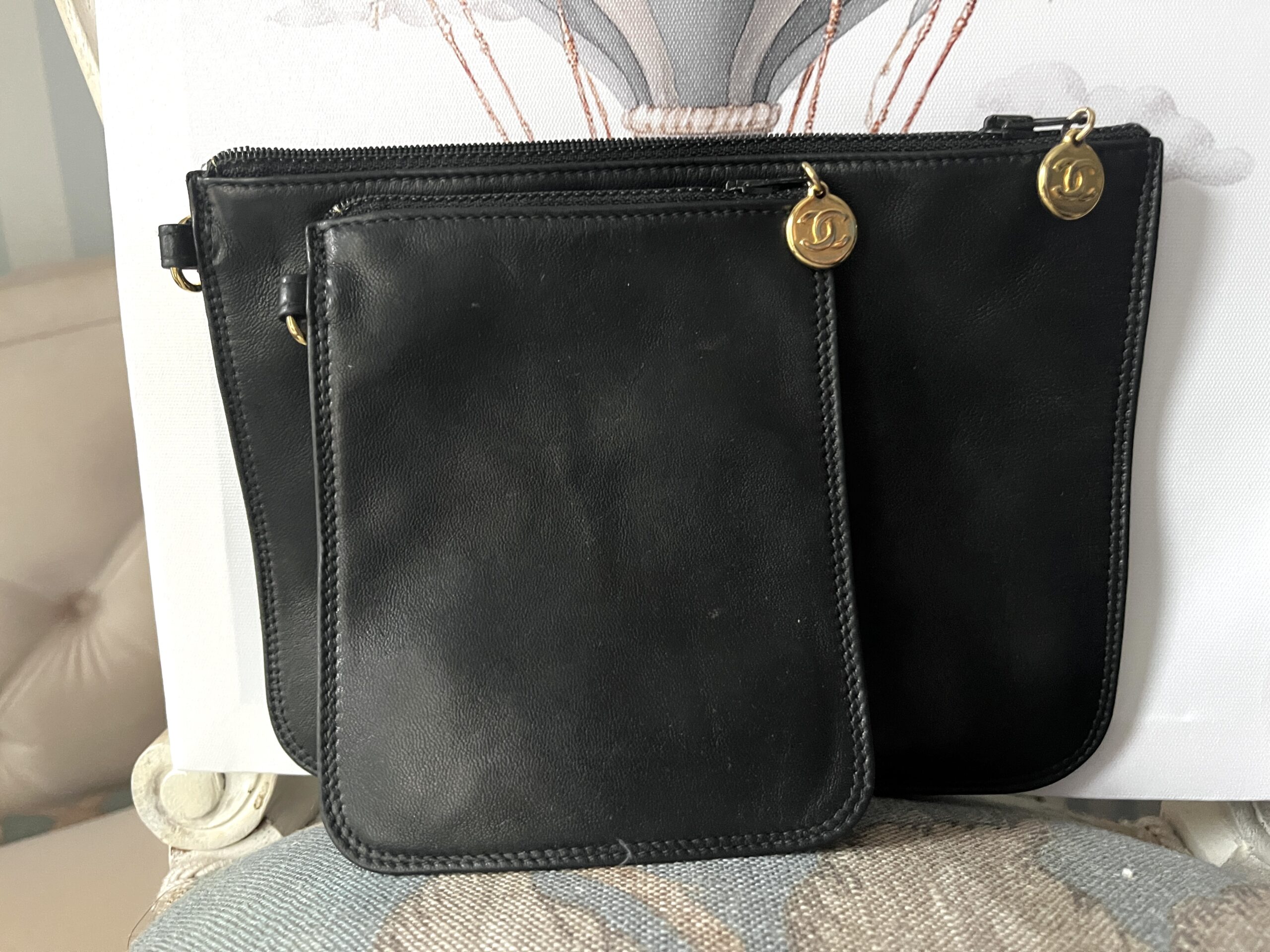 CHANEL pochette 2 sztuki, vintage