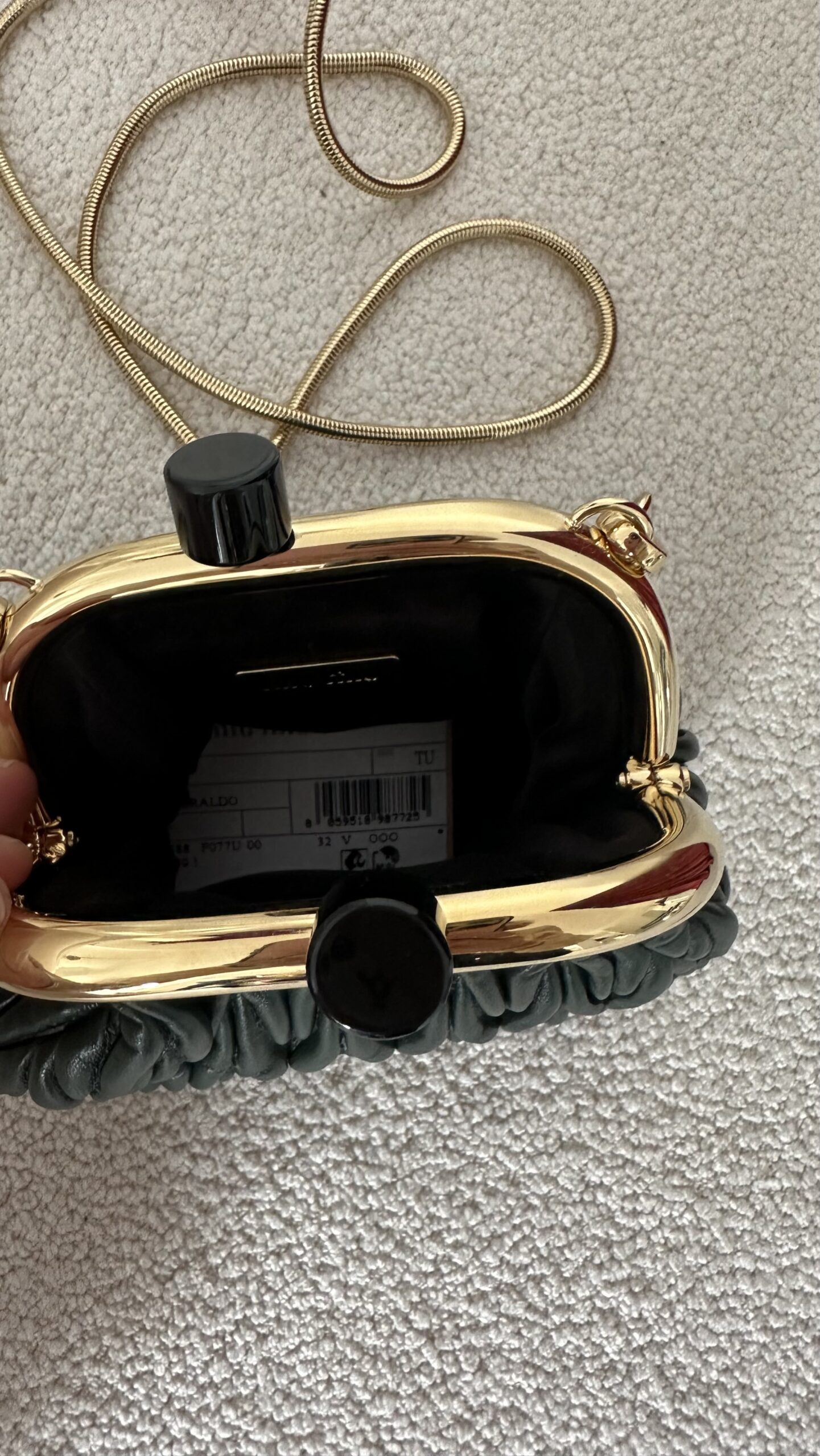 Miu Miu mała elegancka w kolorze ciemnej zieleni - obrazek 5