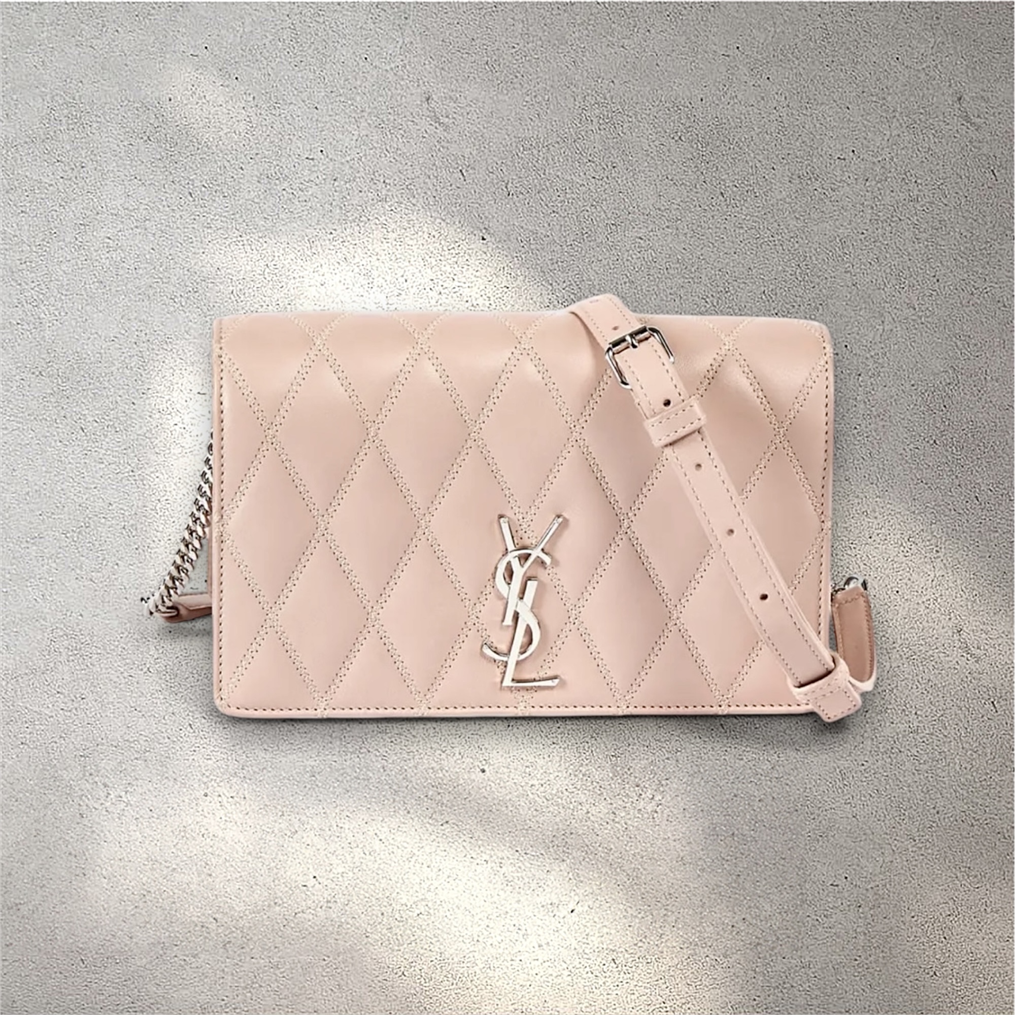 SAINT LAURENT Angie Quilted Crossbody Bag – torebka