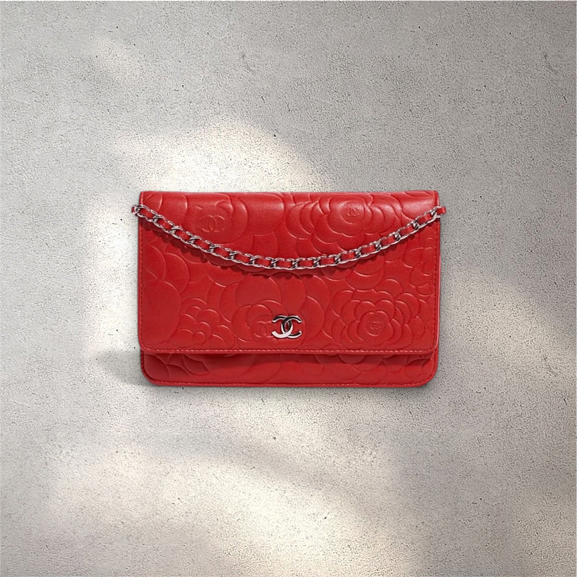CHANEL Camellia Wallet On Chain - torebka