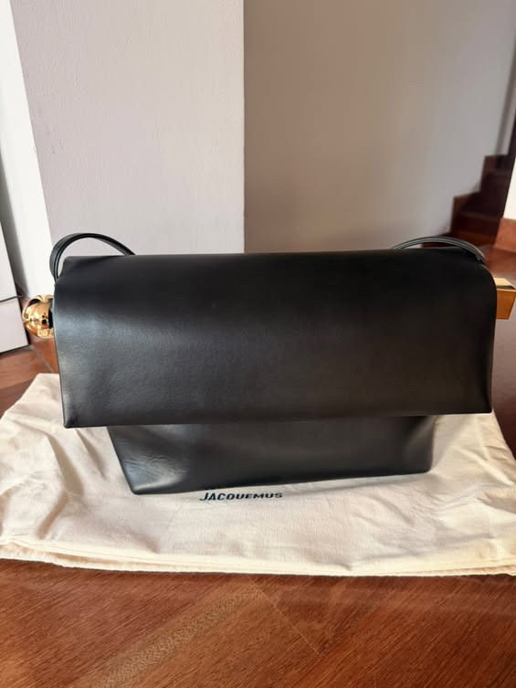 Jacquemus la grand rond carre czarna torebka - obrazek 12