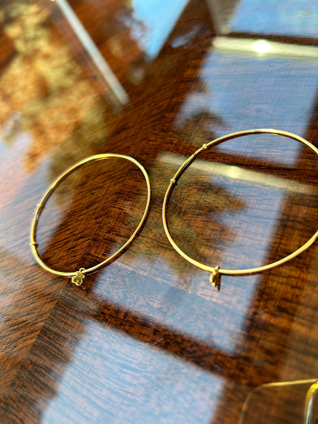 Tous złote kolczyki 18 karat koła